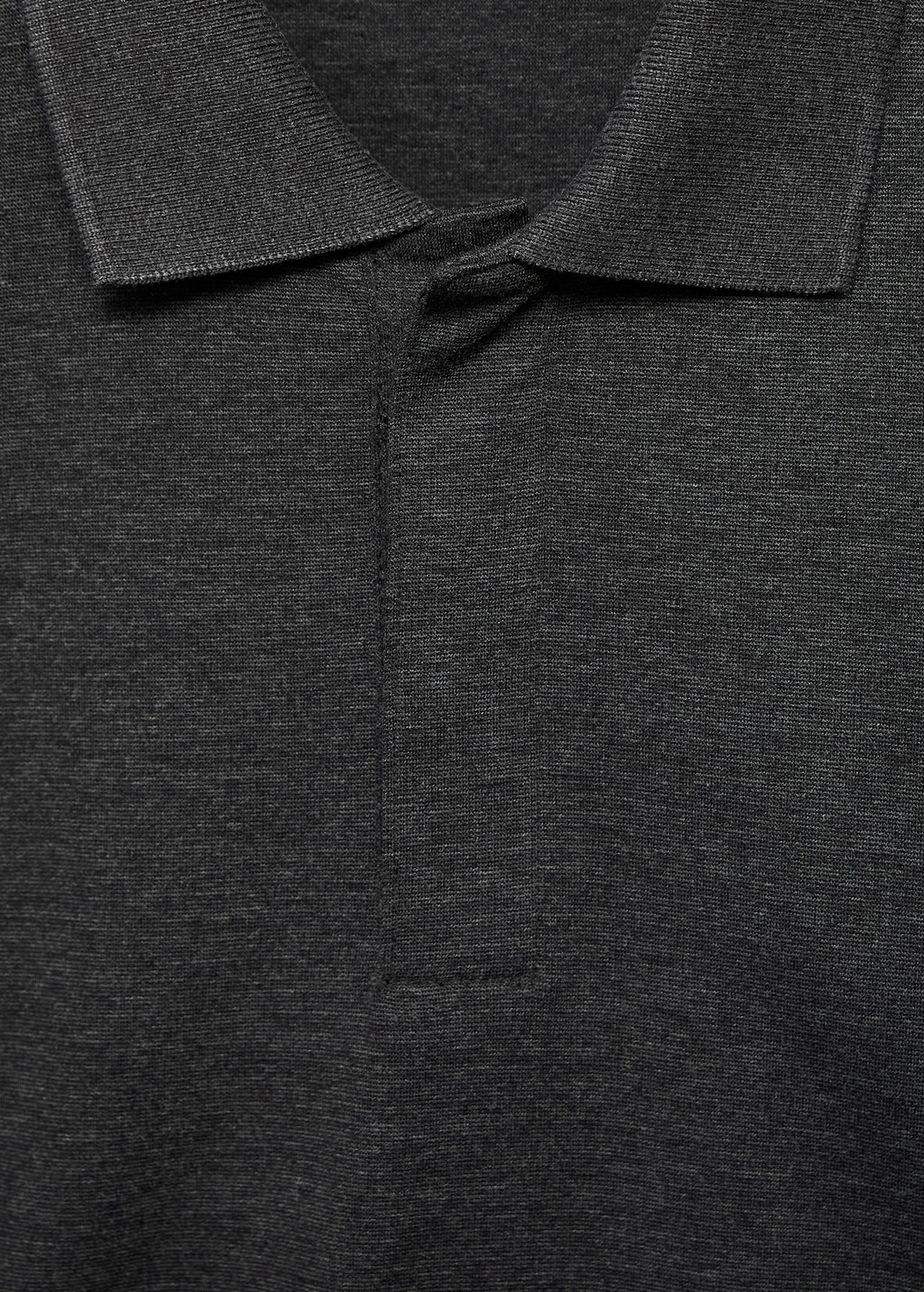 Regular-fit knitted polo sweater