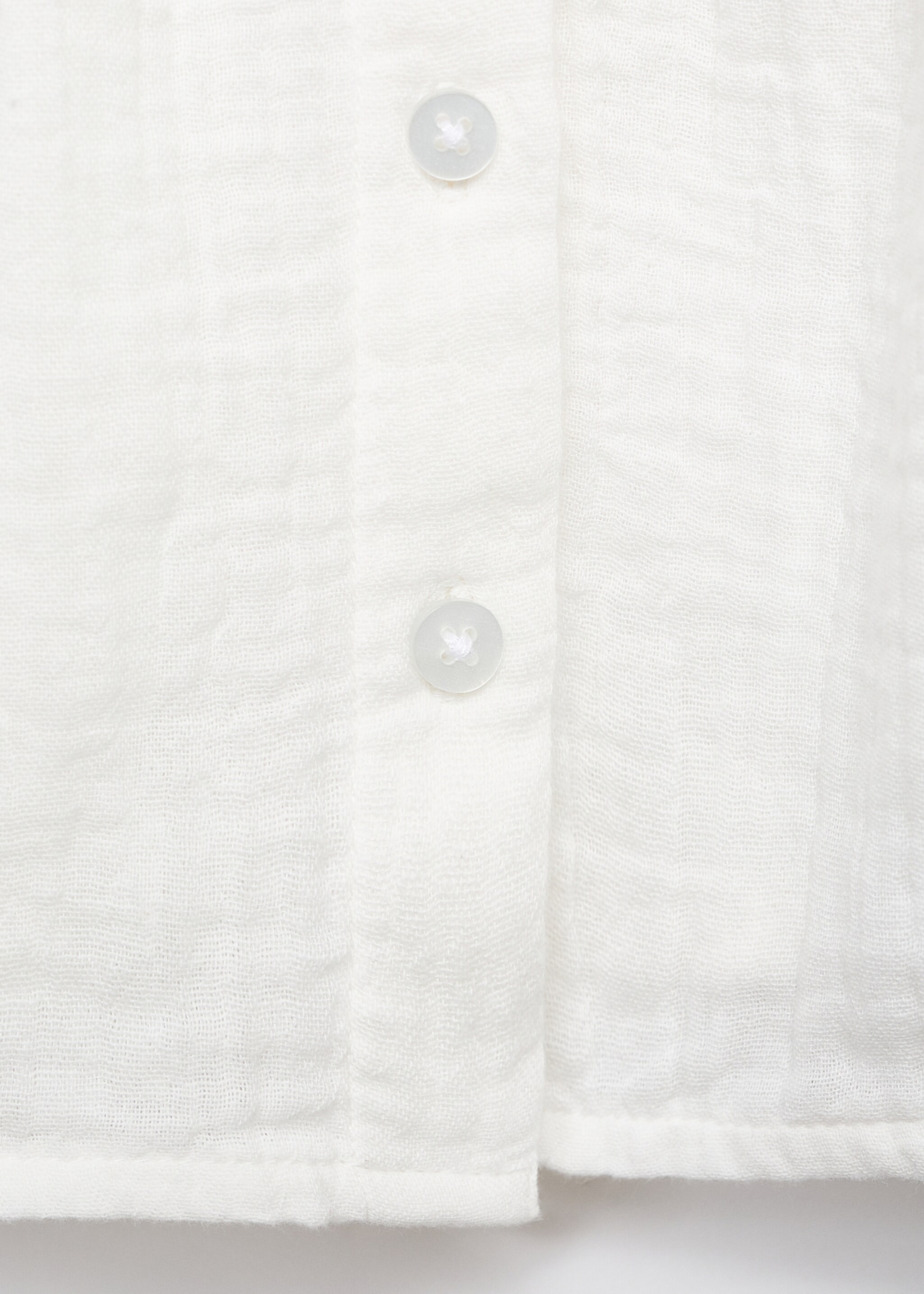 Embroidered babydoll-collar blouse - Details of the article 0, Off White. Ref: 17095977-00.