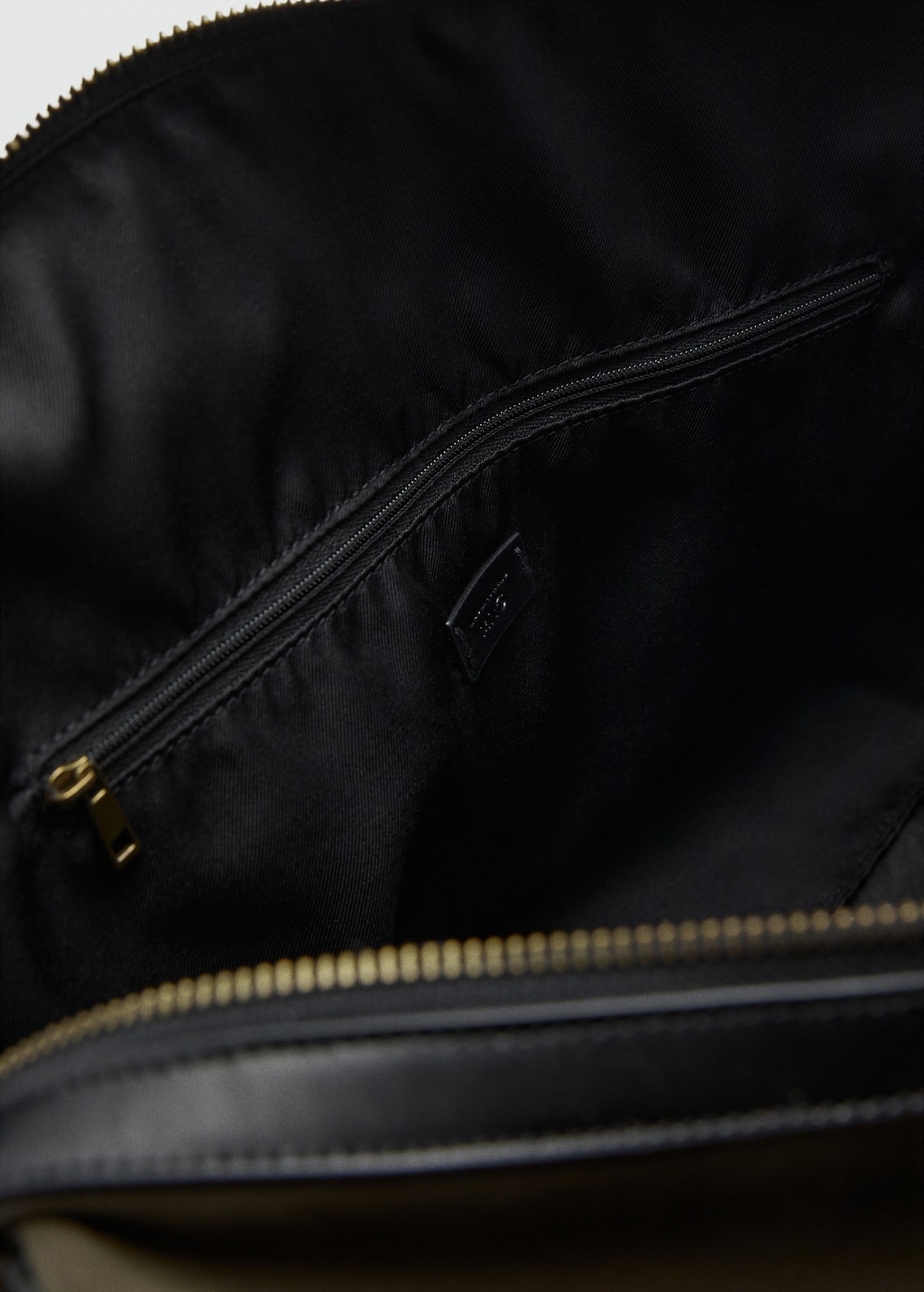 Combined leather and cotton bowling handbag