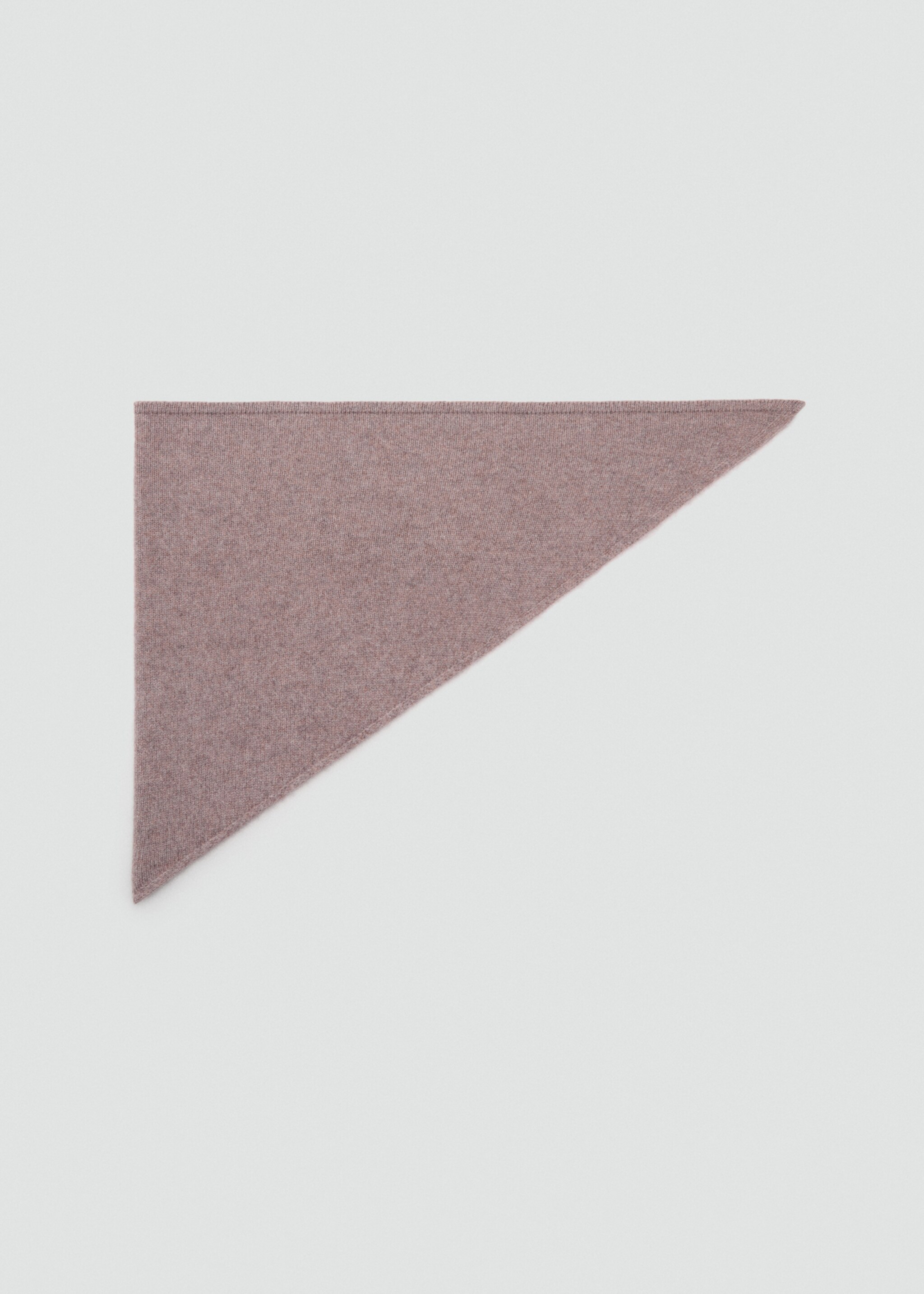 Cashmere-blend knitted shawl - Article without model, Medium Brown. Ref: 17095983-00.