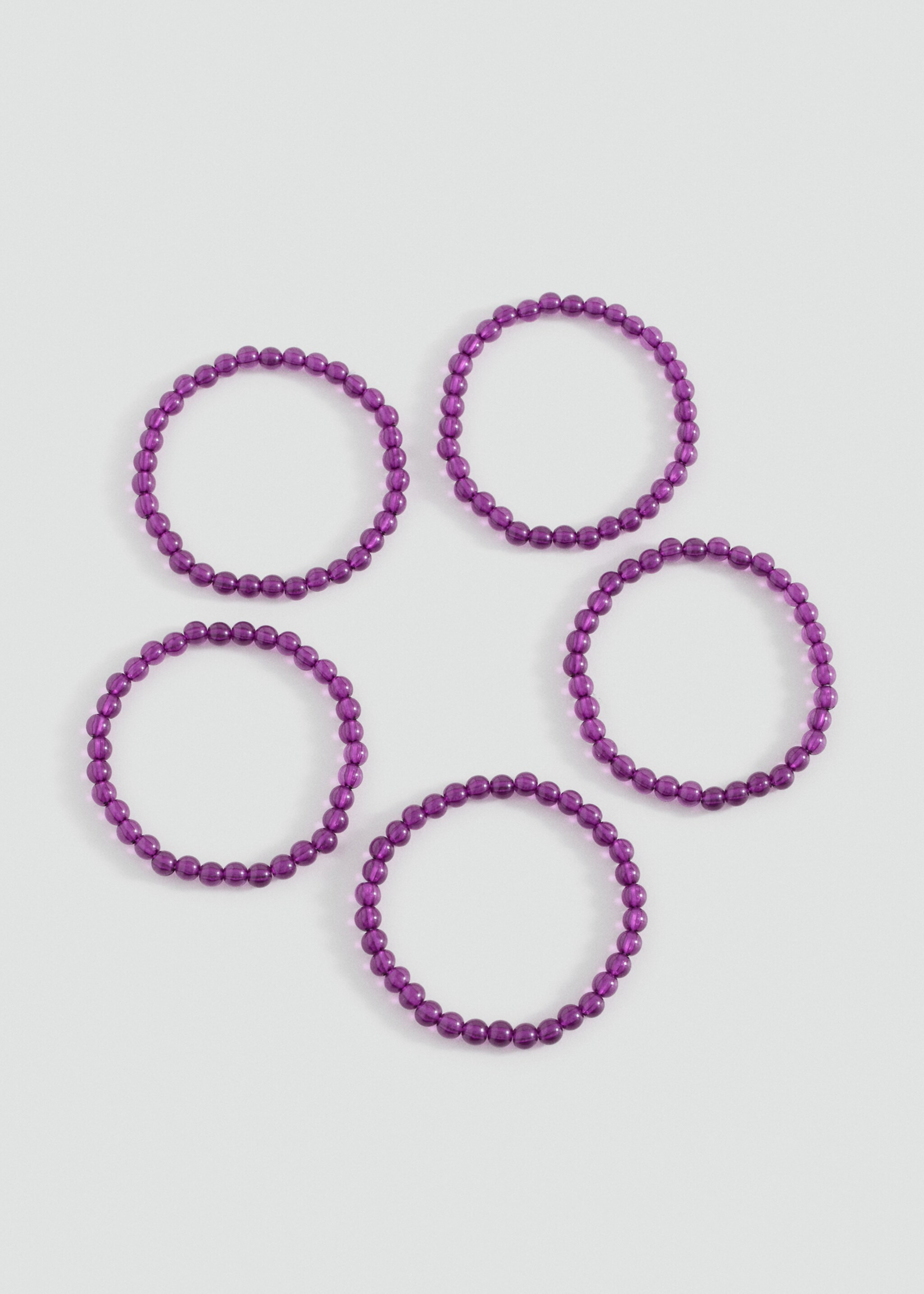 Pack of 5 bracelets - Details of the article 1, Purple. Ref: 17095986-00.