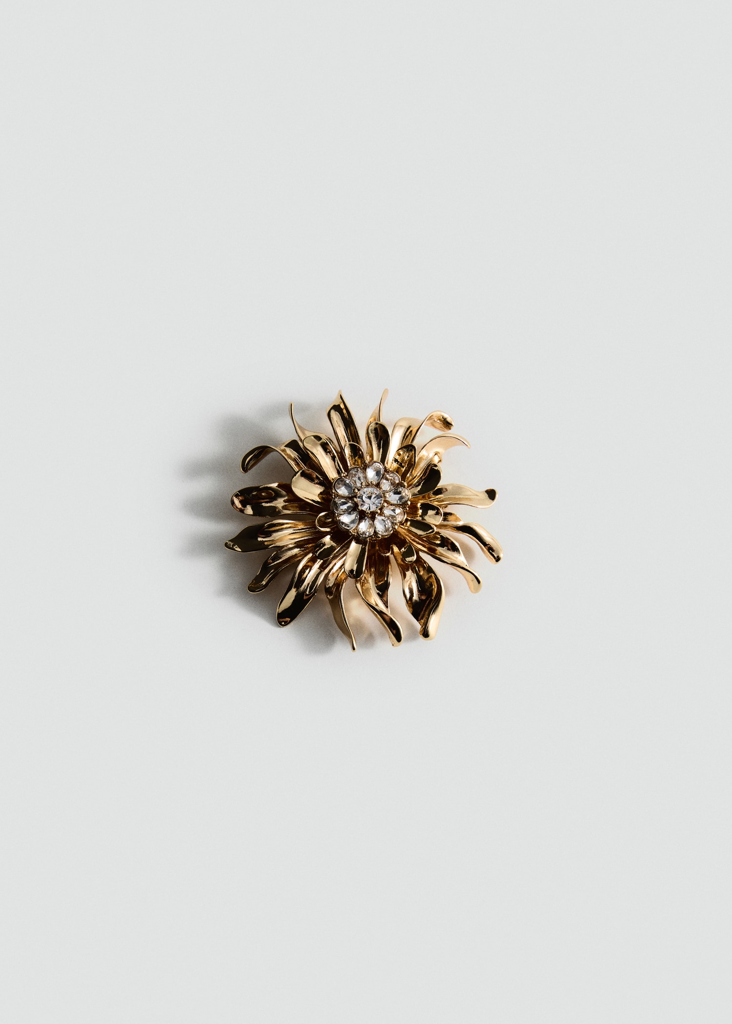 Metallic flower brooch - Article without model