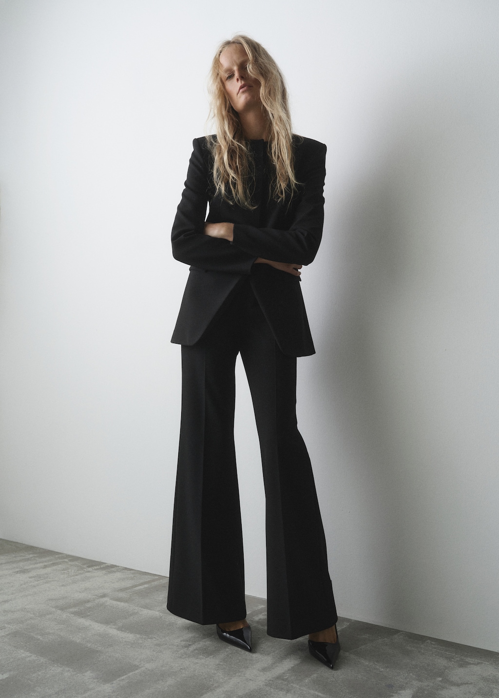 Patent leather shoes with straps and buckle