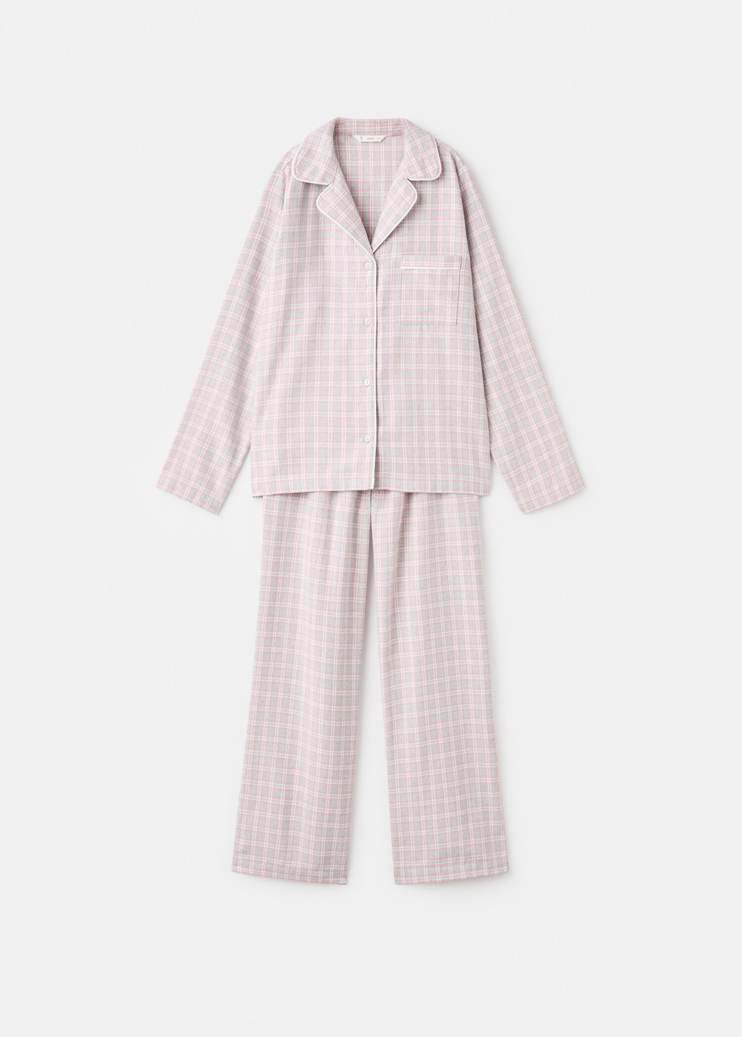Two-pieces check long pyjamas - Article without model