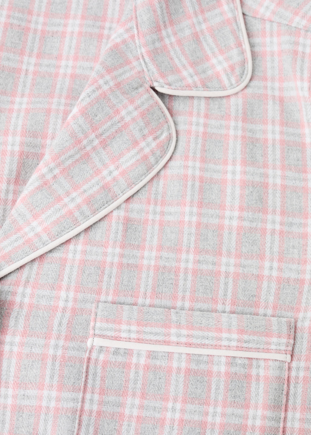 Two-pieces check long pyjamas