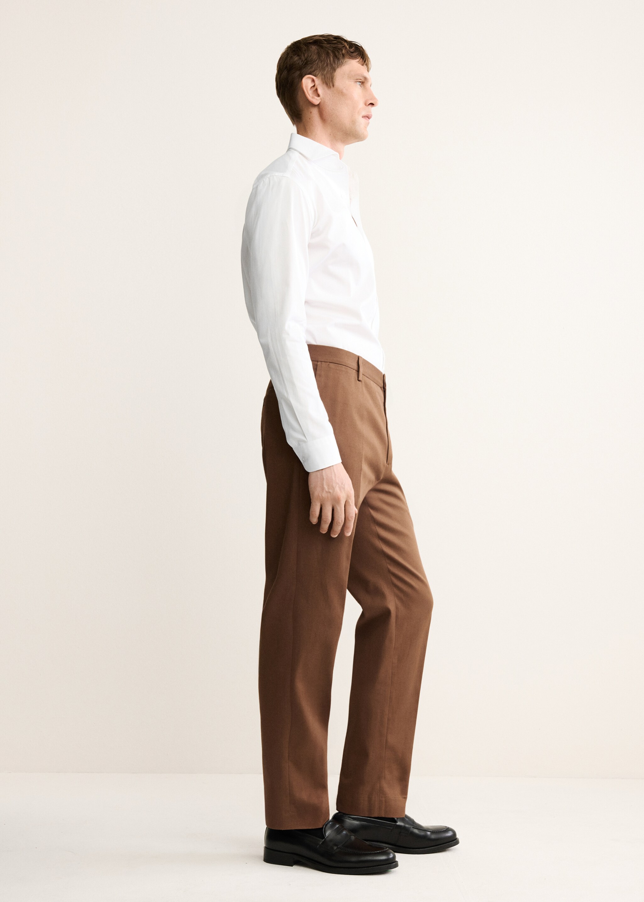 100% cotton dress shirt - Details of the article 2, White. Ref: 17095999-00.
