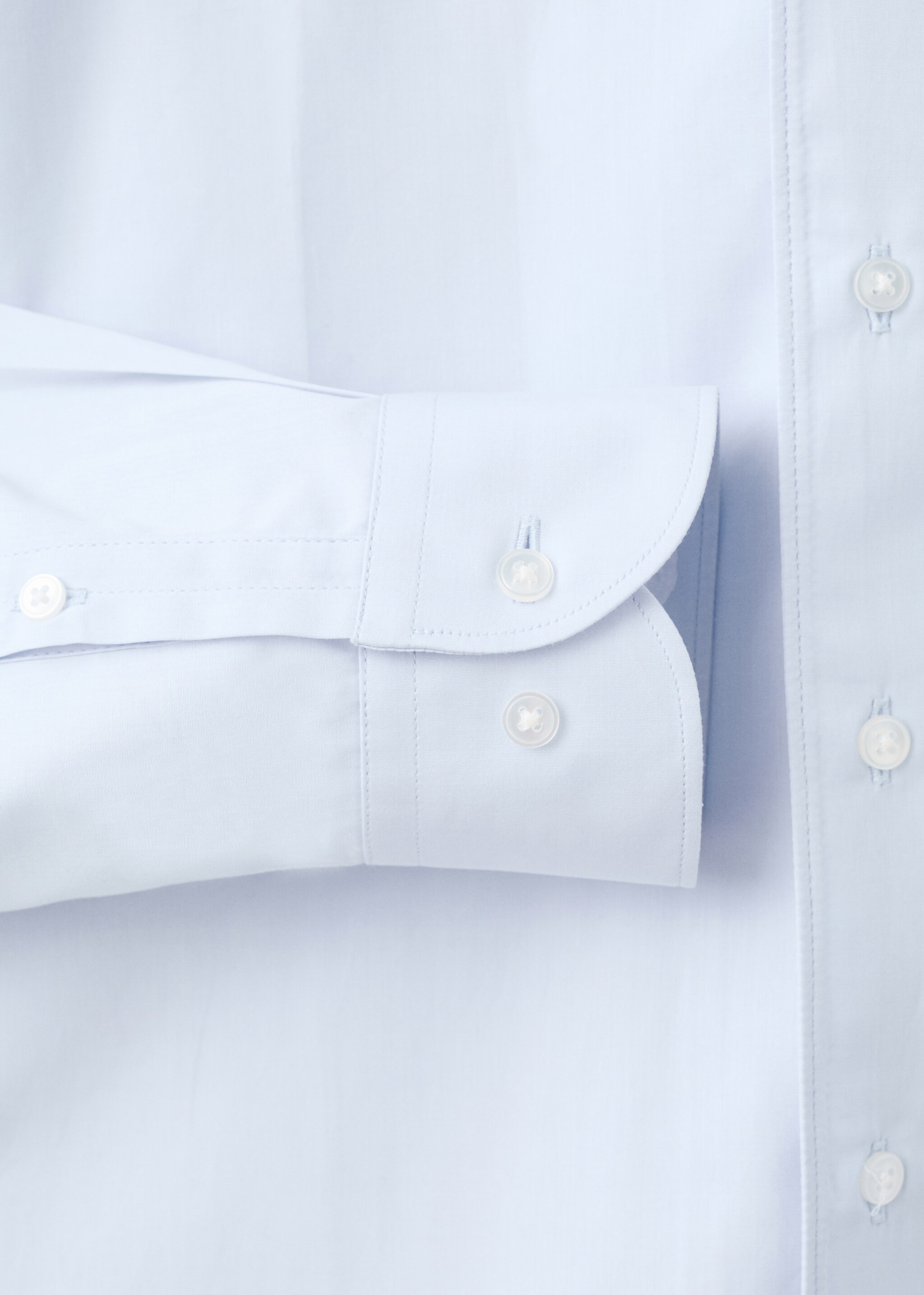 100% cotton dress shirt - Details of the article 0, Sky Blue. Ref: 17095999-00.