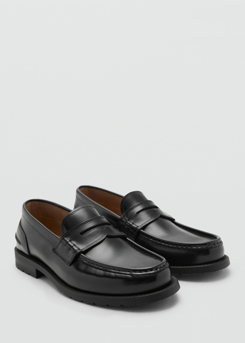 Leather penny loafers