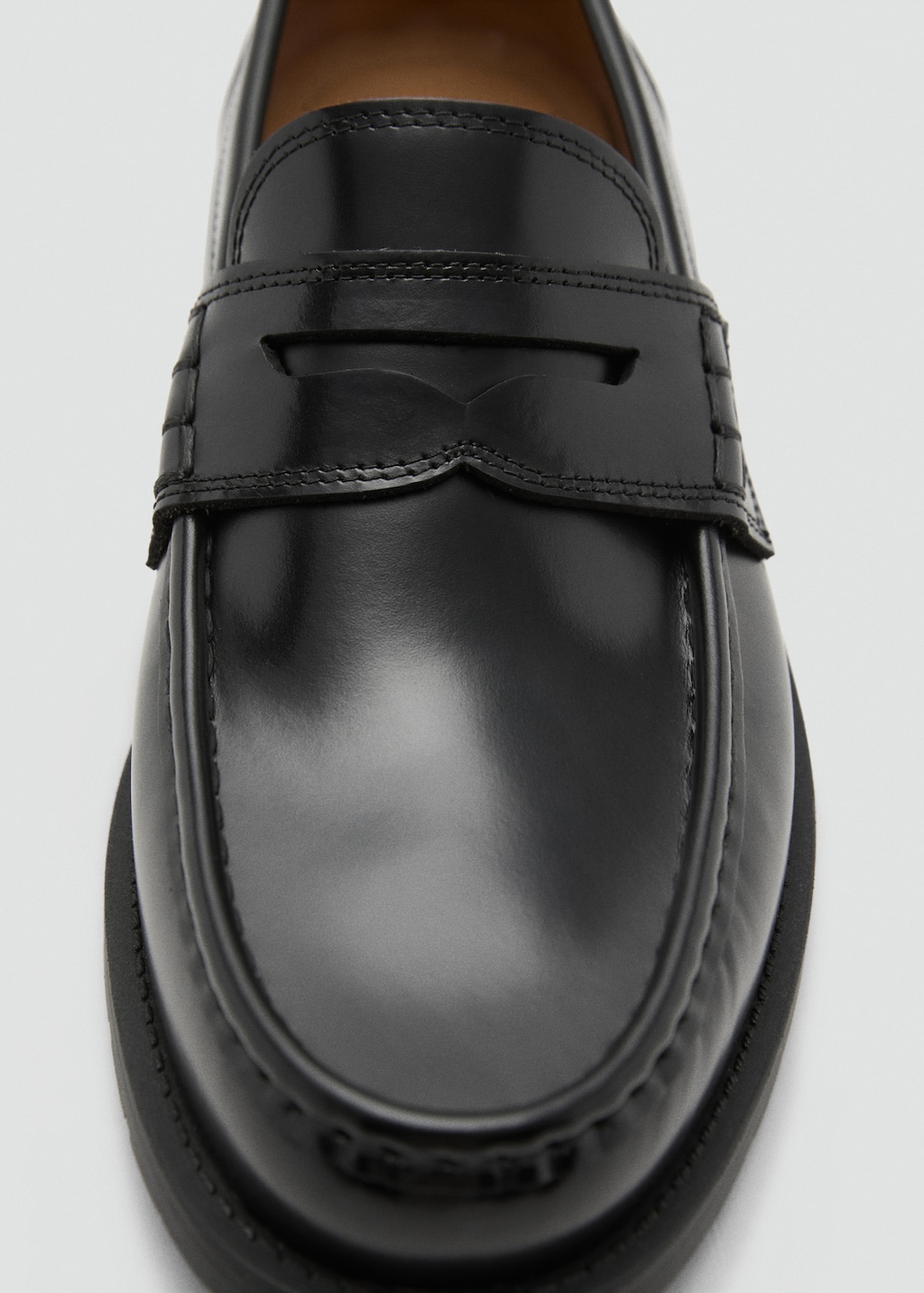 Leather penny loafers