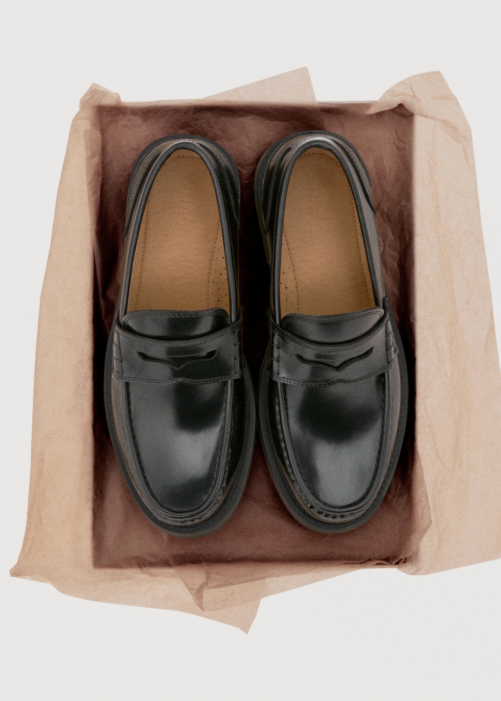 Leather penny loafers