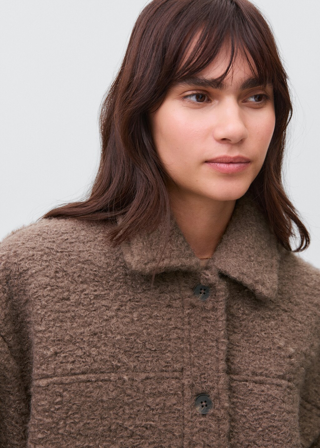 Shearling-effect bomber jacket