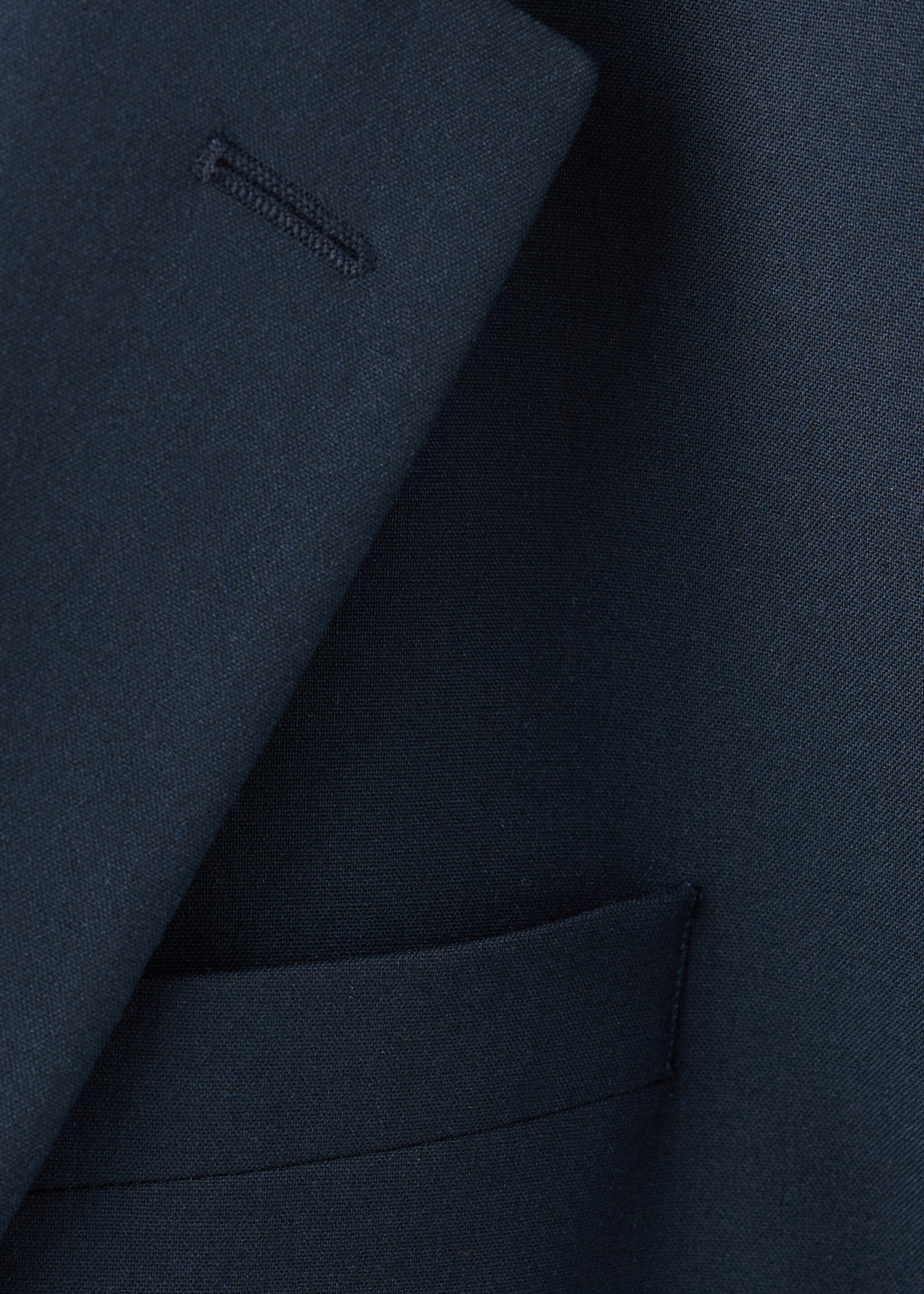 Straight-fit suit jacket - Details of the article 0, Navy. Ref: 17096326-00.