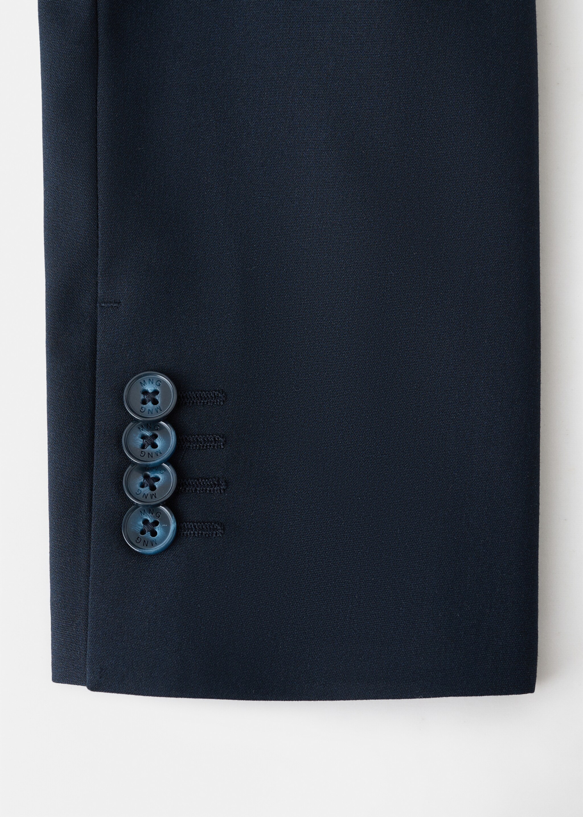 Straight-fit suit jacket - Details of the article 8, Navy. Ref: 17096326-00.