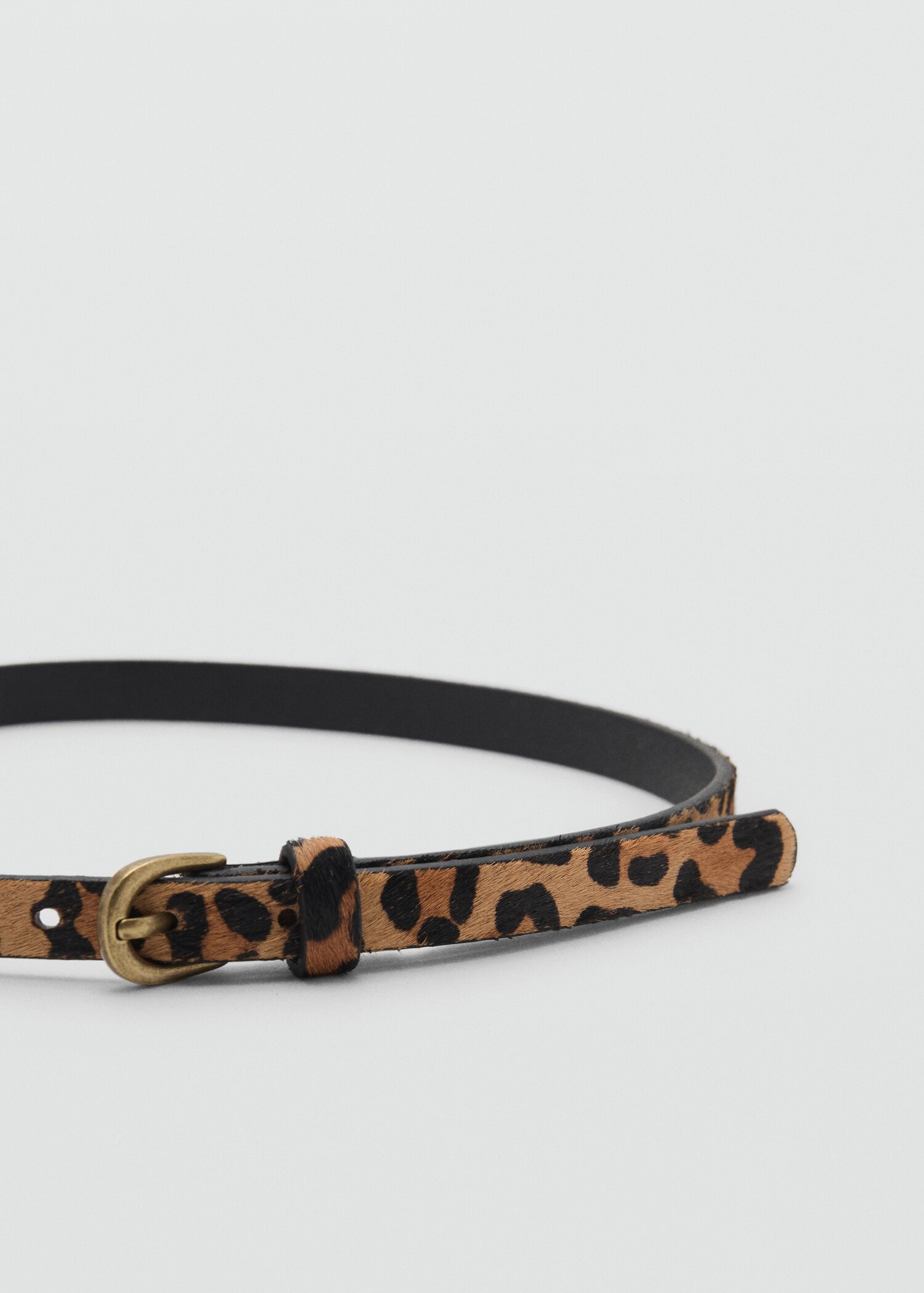Leopard leather belt - Medium plane