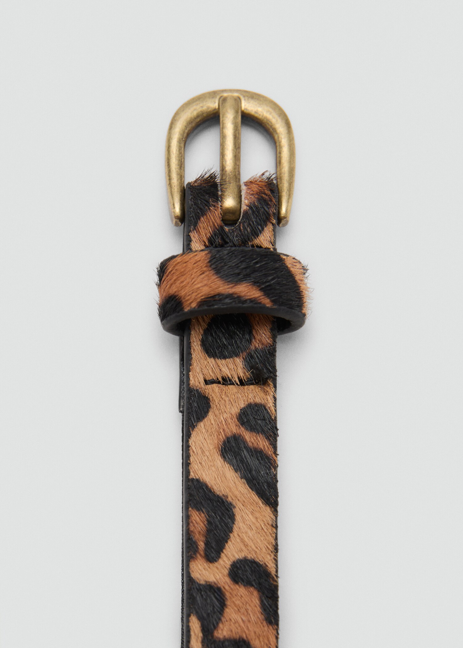 Leopard leather belt - Details of the article 1