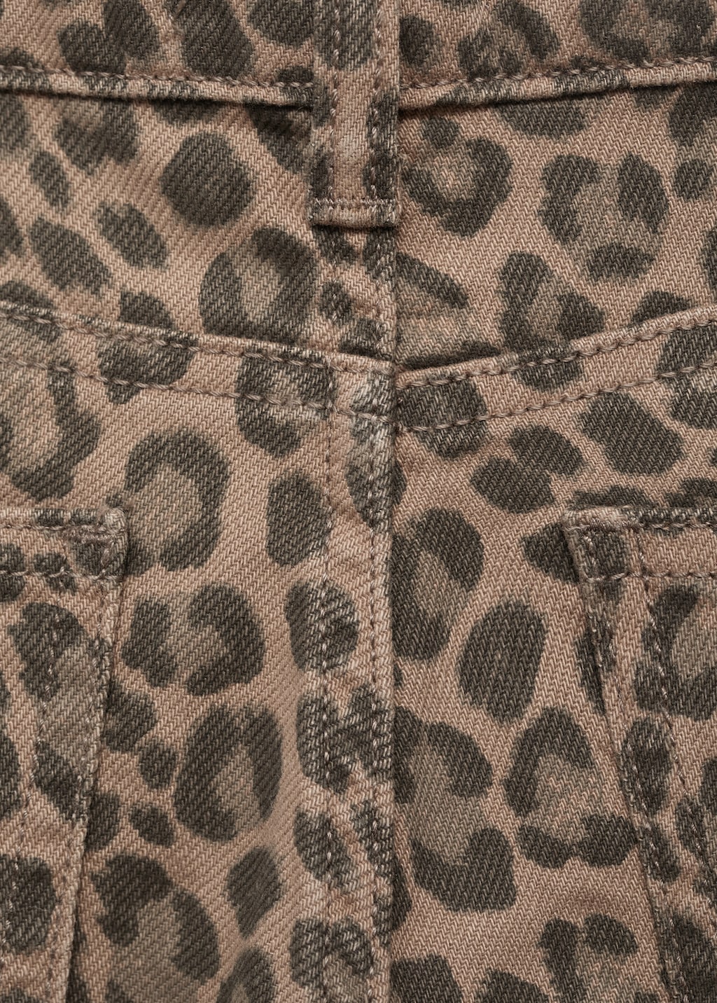 Animal print jeans