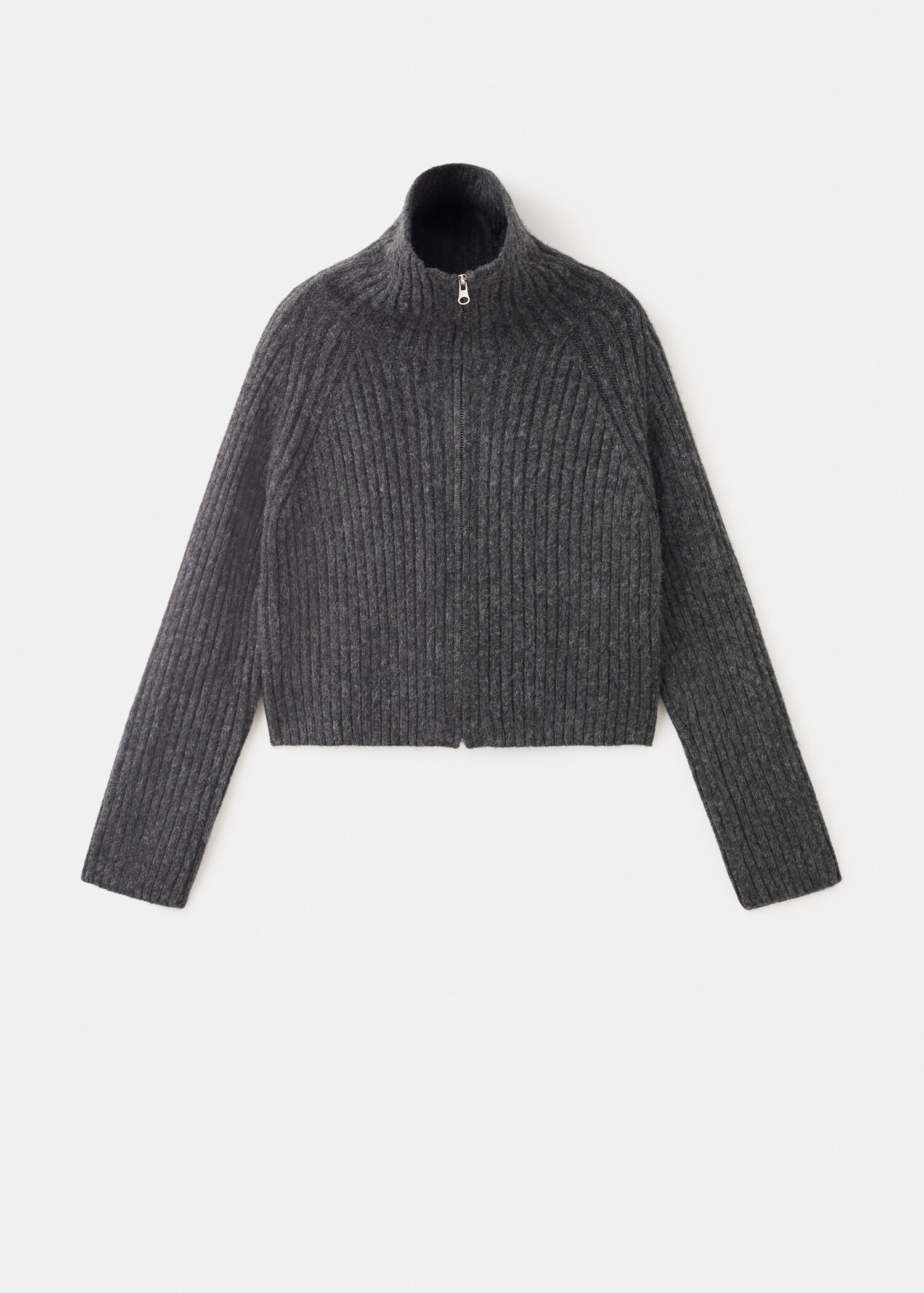 Zipped knit cardigan - Article without model