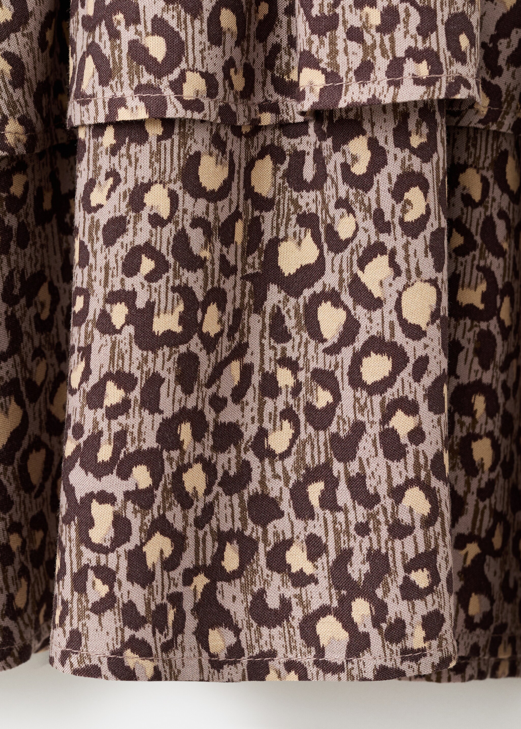 Robe froncée léopard - Détail de l'article 0, Marron. Ref: 17096331-00.