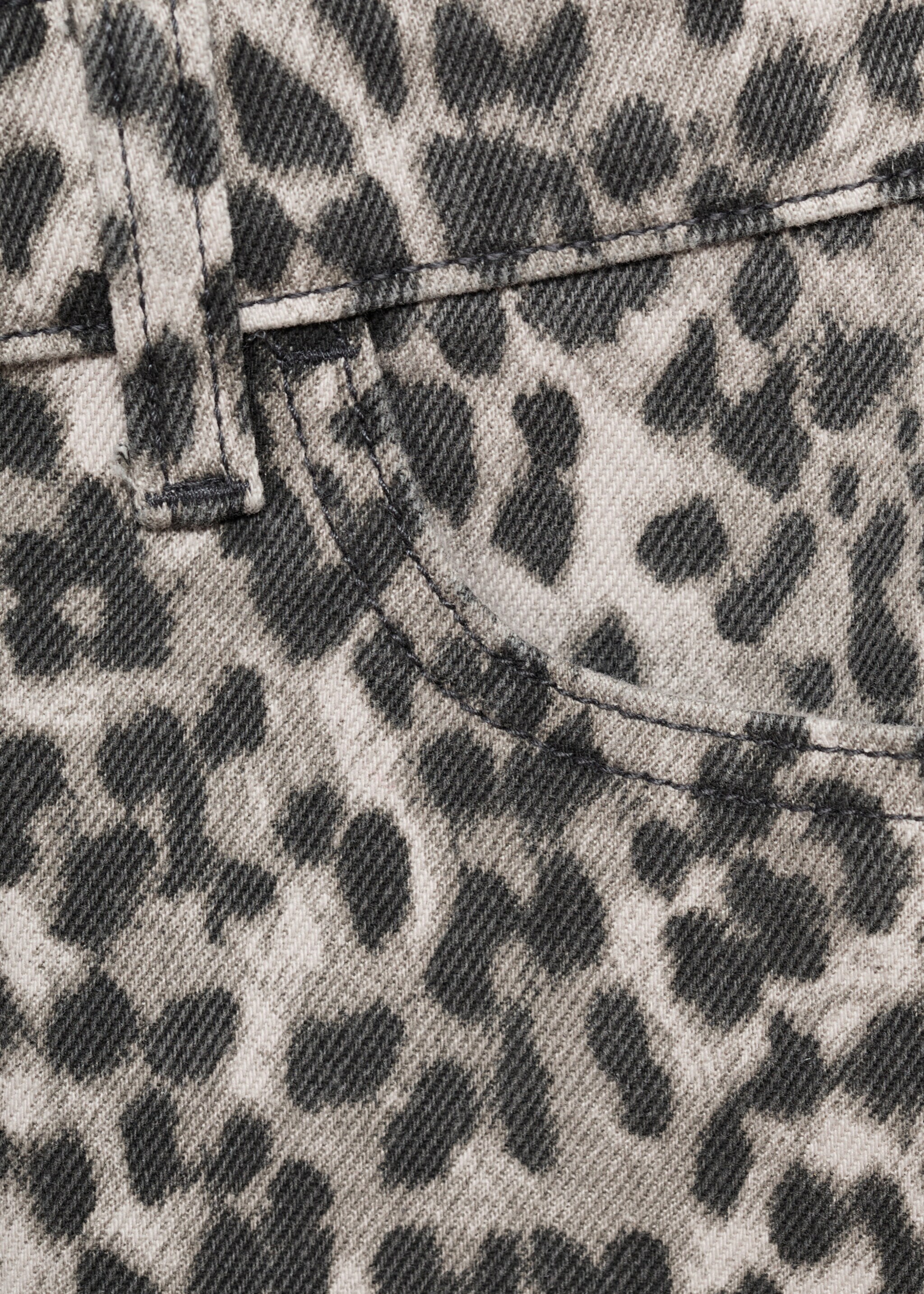 Jean wideleg léopard - Détail de l'article 8, Gris denim. Ref: 17096334-00.