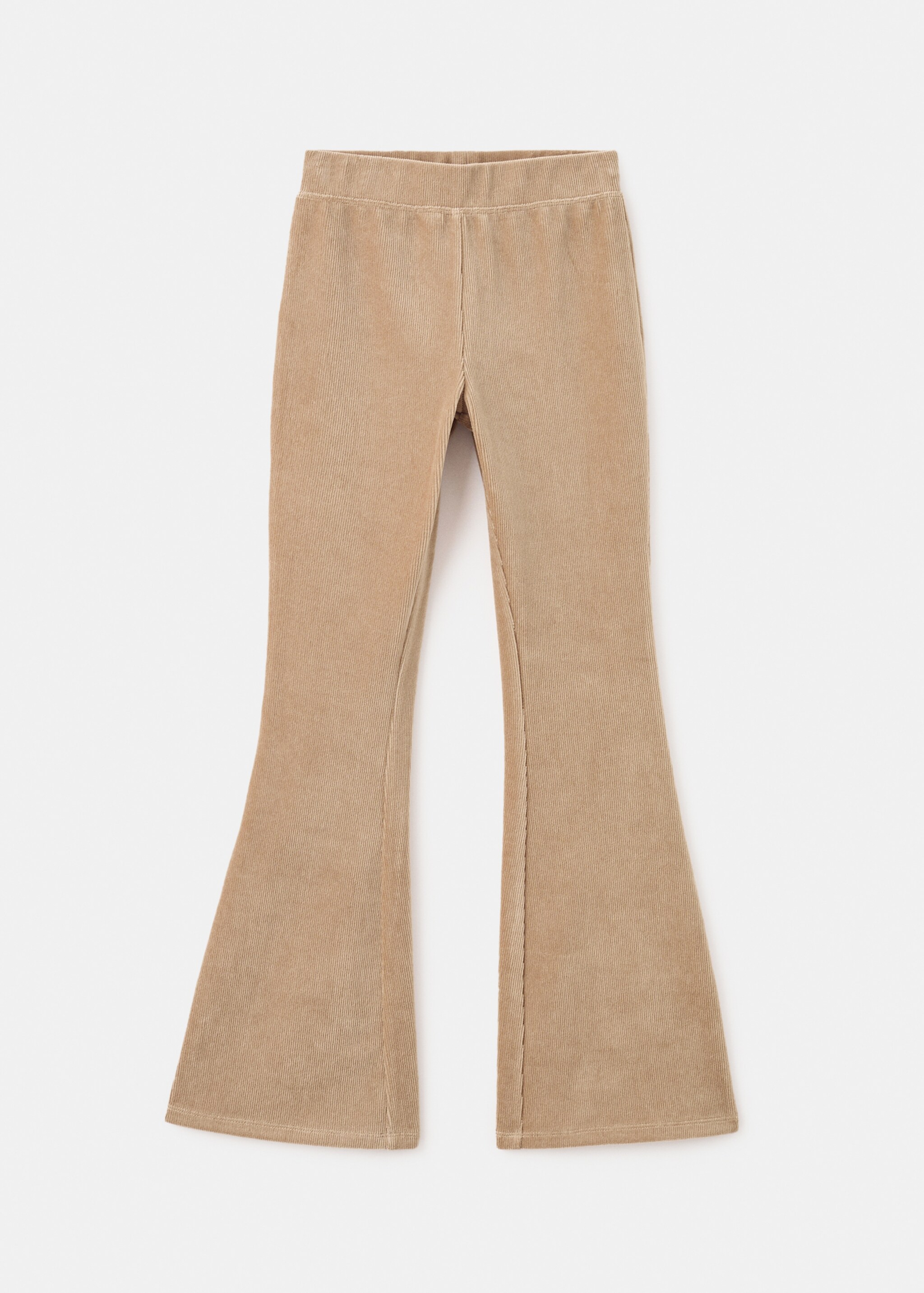 Corduroy flare leggings - Article without model, Medium Brown. Ref: 17096337-00.
