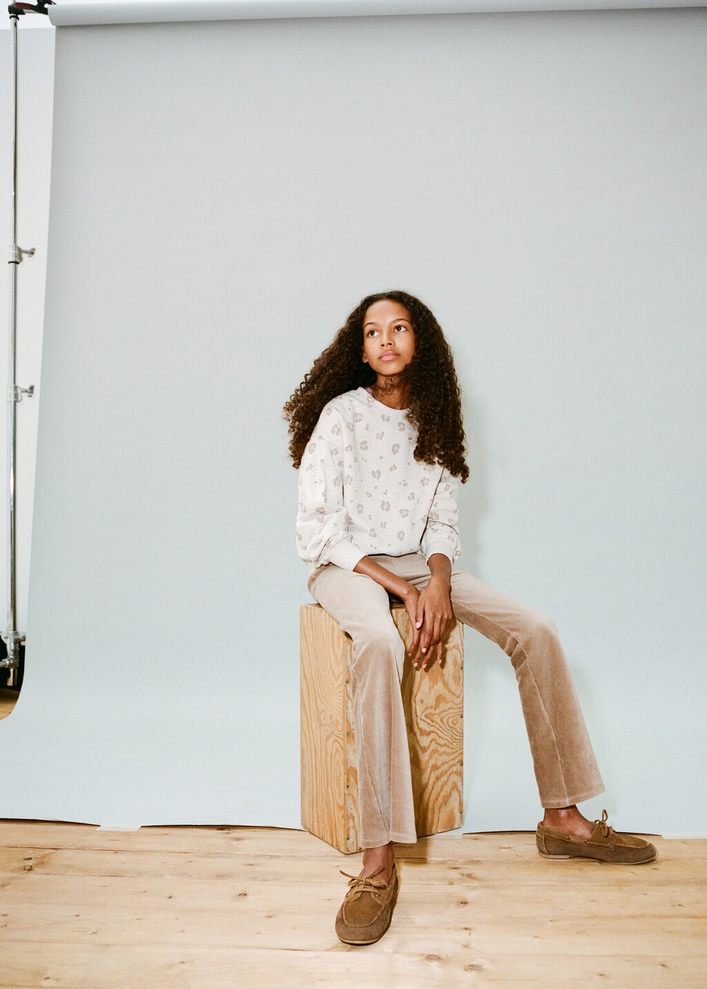 Corduroy flared leggings