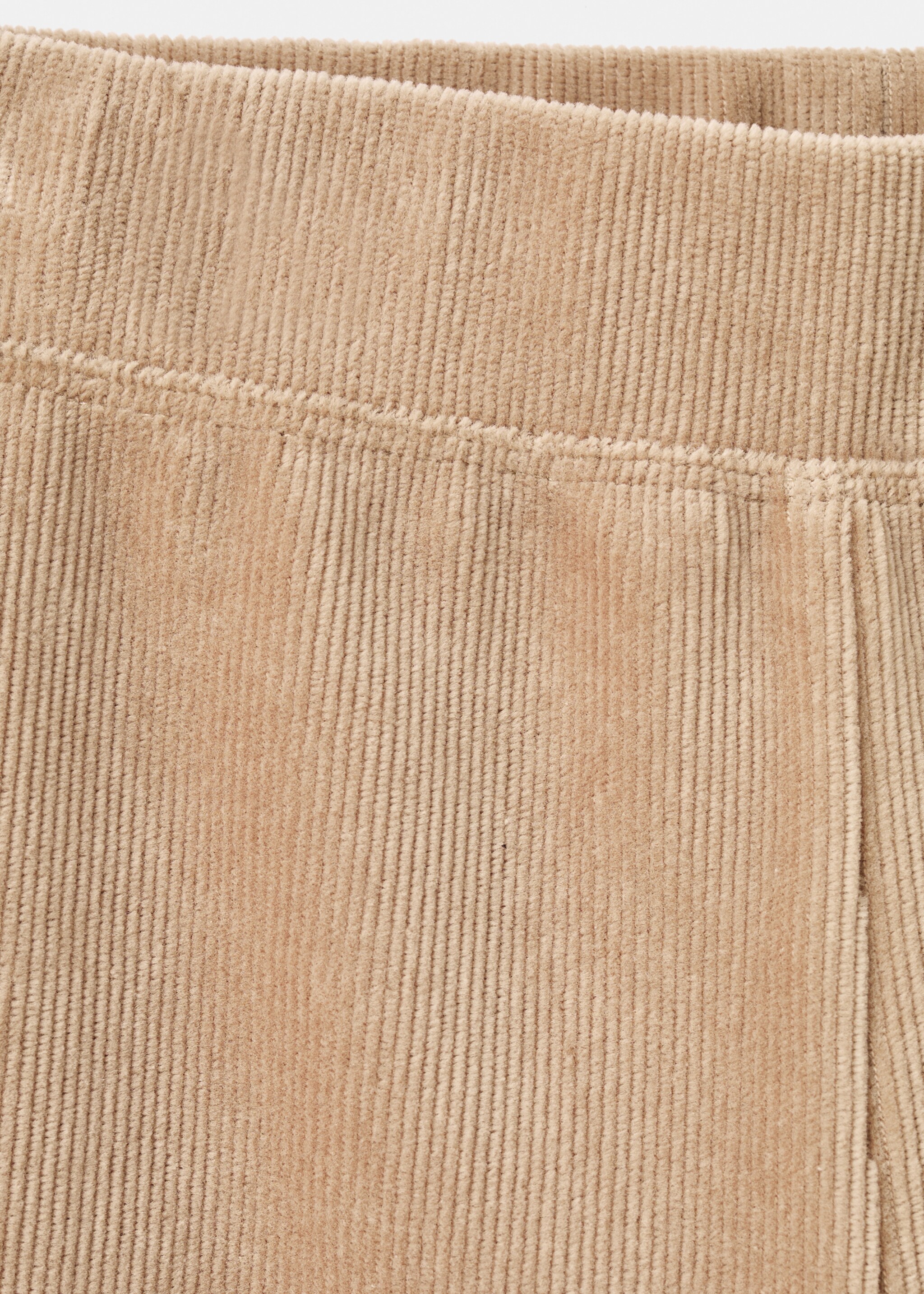 Corduroy flare leggings - Details of the article 8, Medium Brown. Ref: 17096337-00.