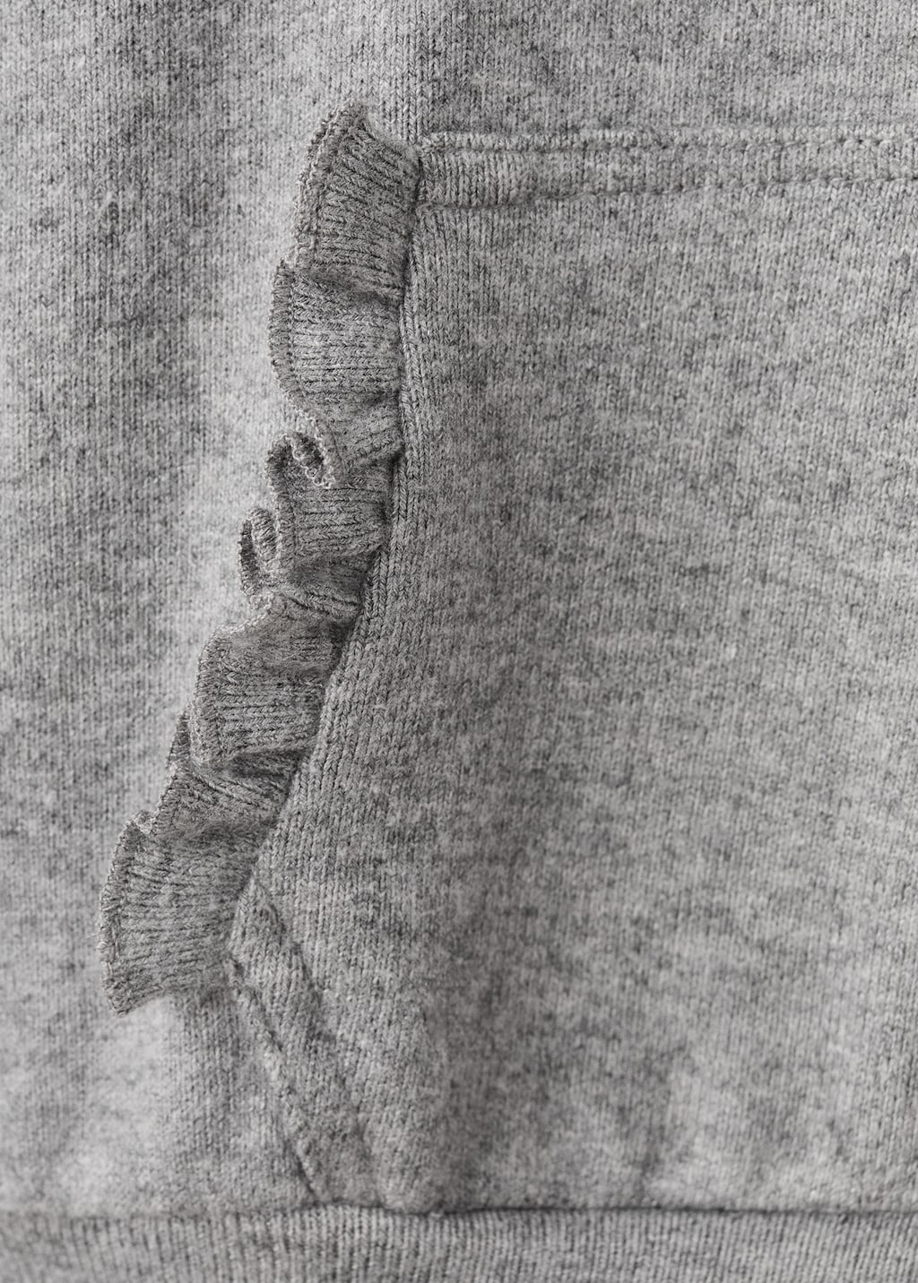 Ruffle detail sweatshirt