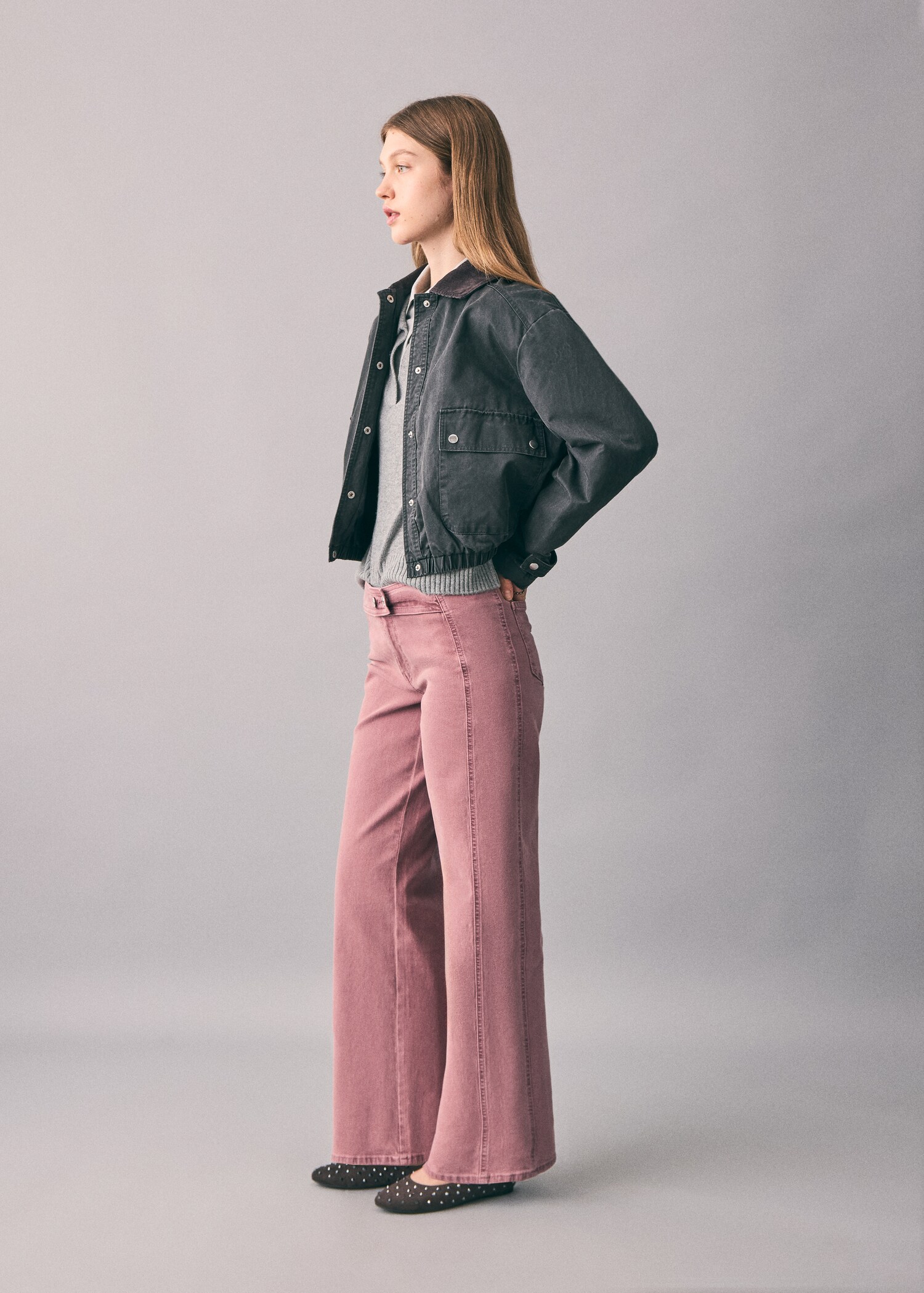 Straight-leg jeans with belt - Details of the article 2