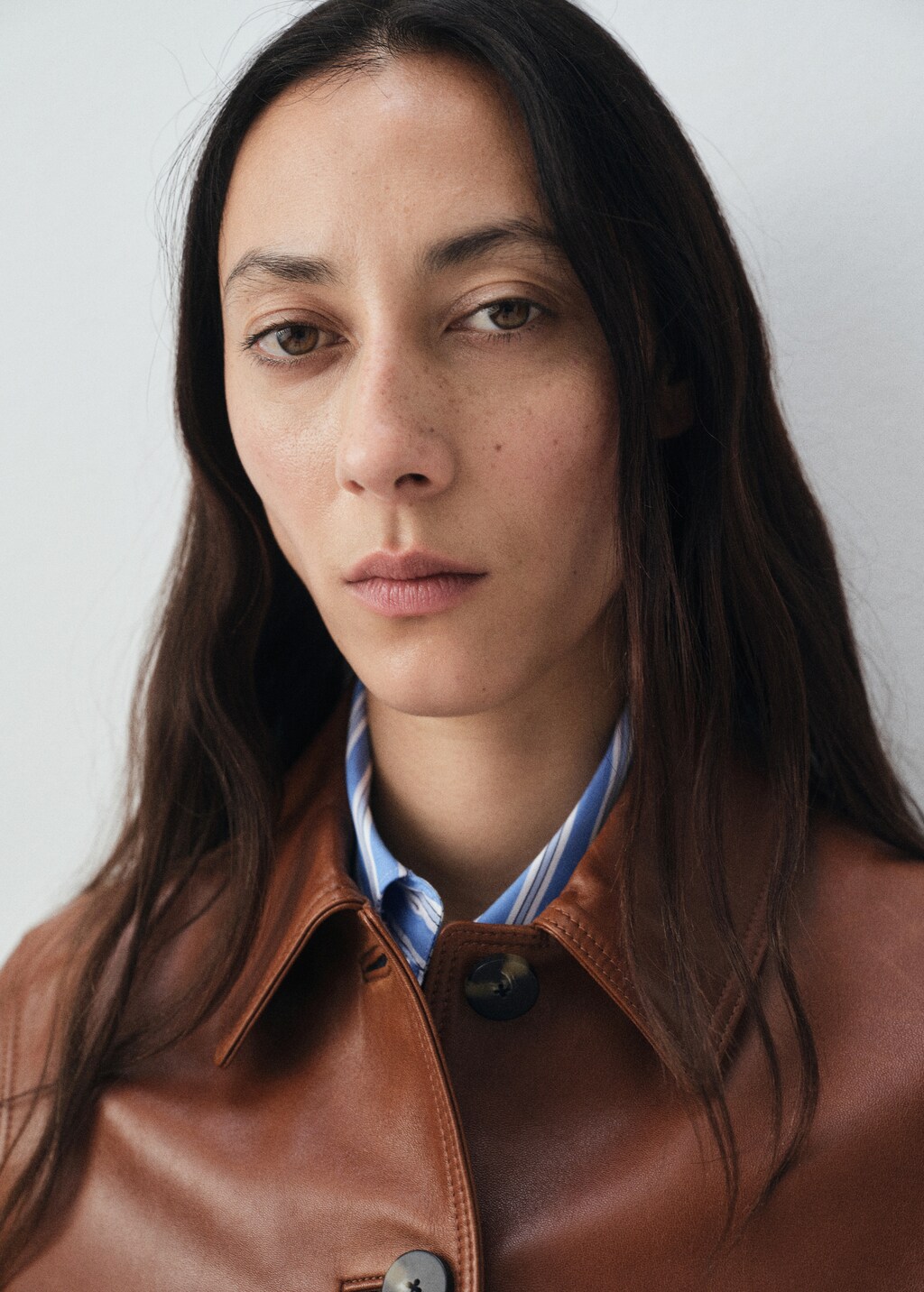 Mango 100% leather bomber jacket