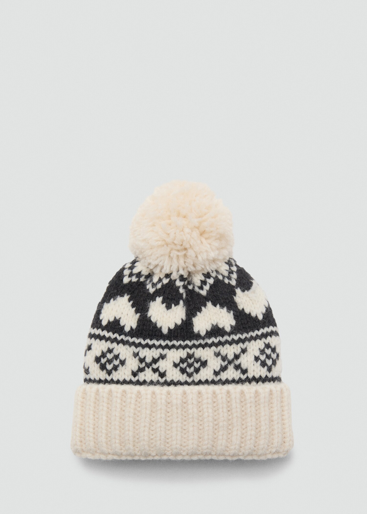Knitted pom-pom hat - Article without model