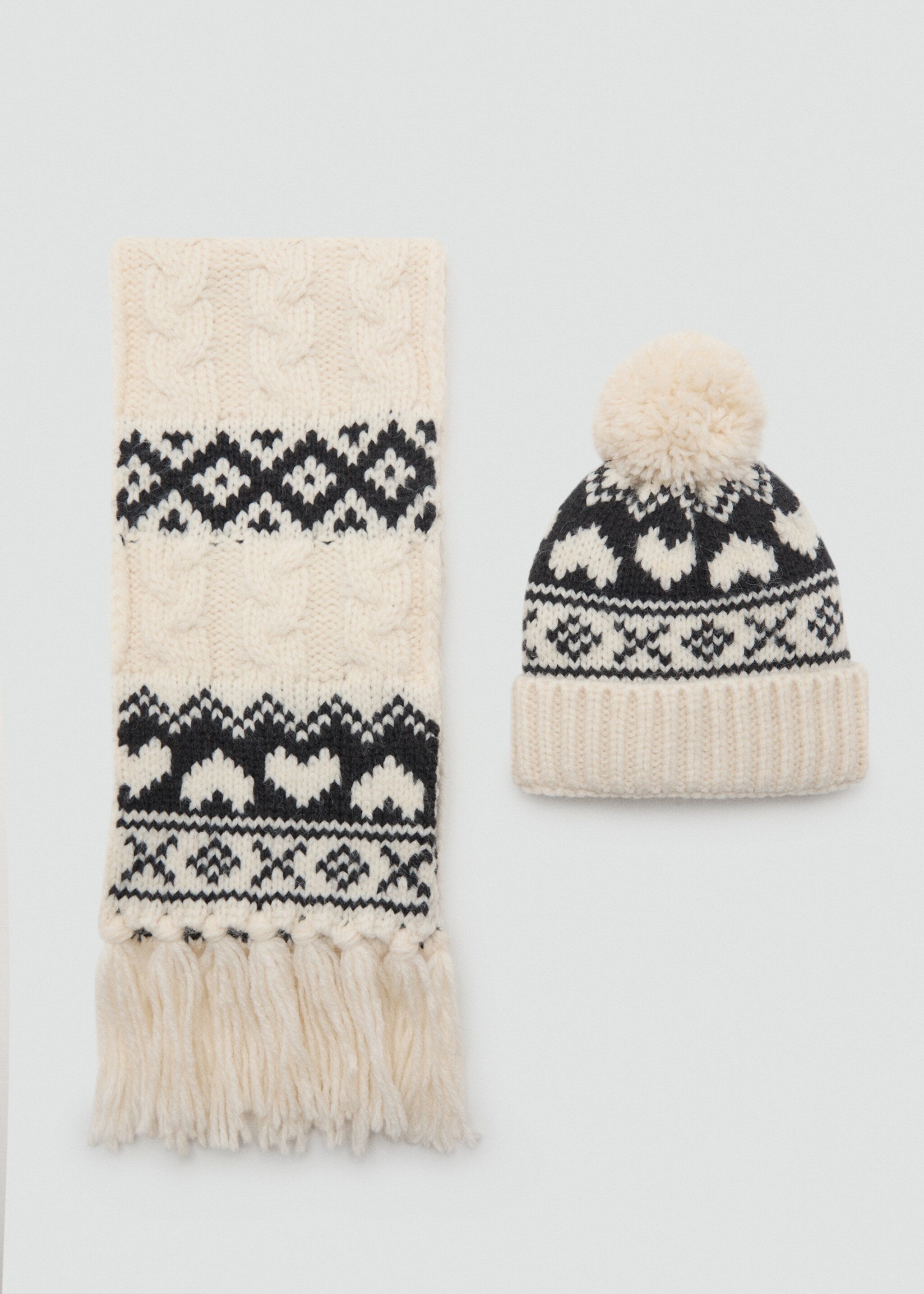 Hat heart - Details of the article 2, Ecru. Ref: 17096344-00.