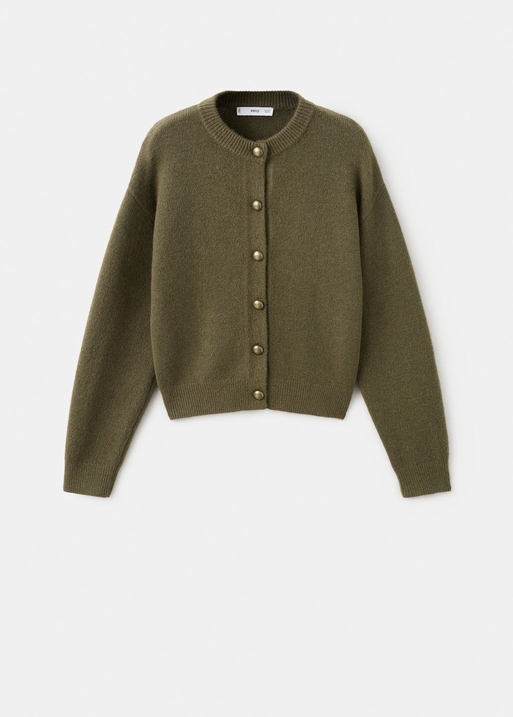 Chunky-knit cardigan with buttons