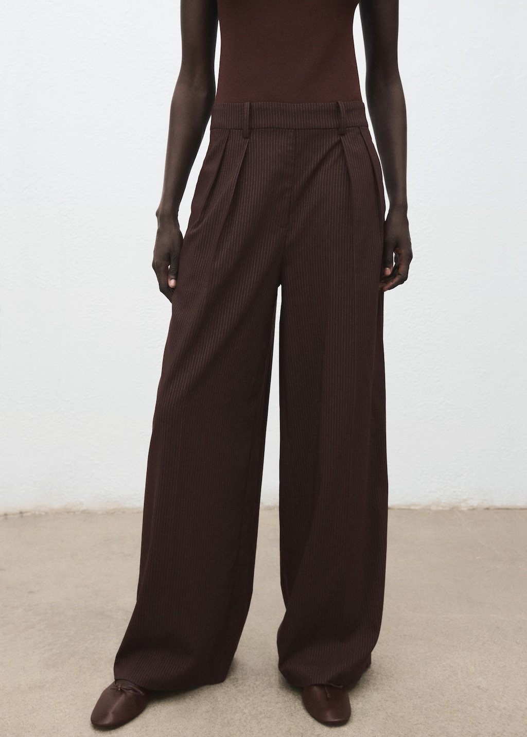 Pinstripe jumpsuit combination