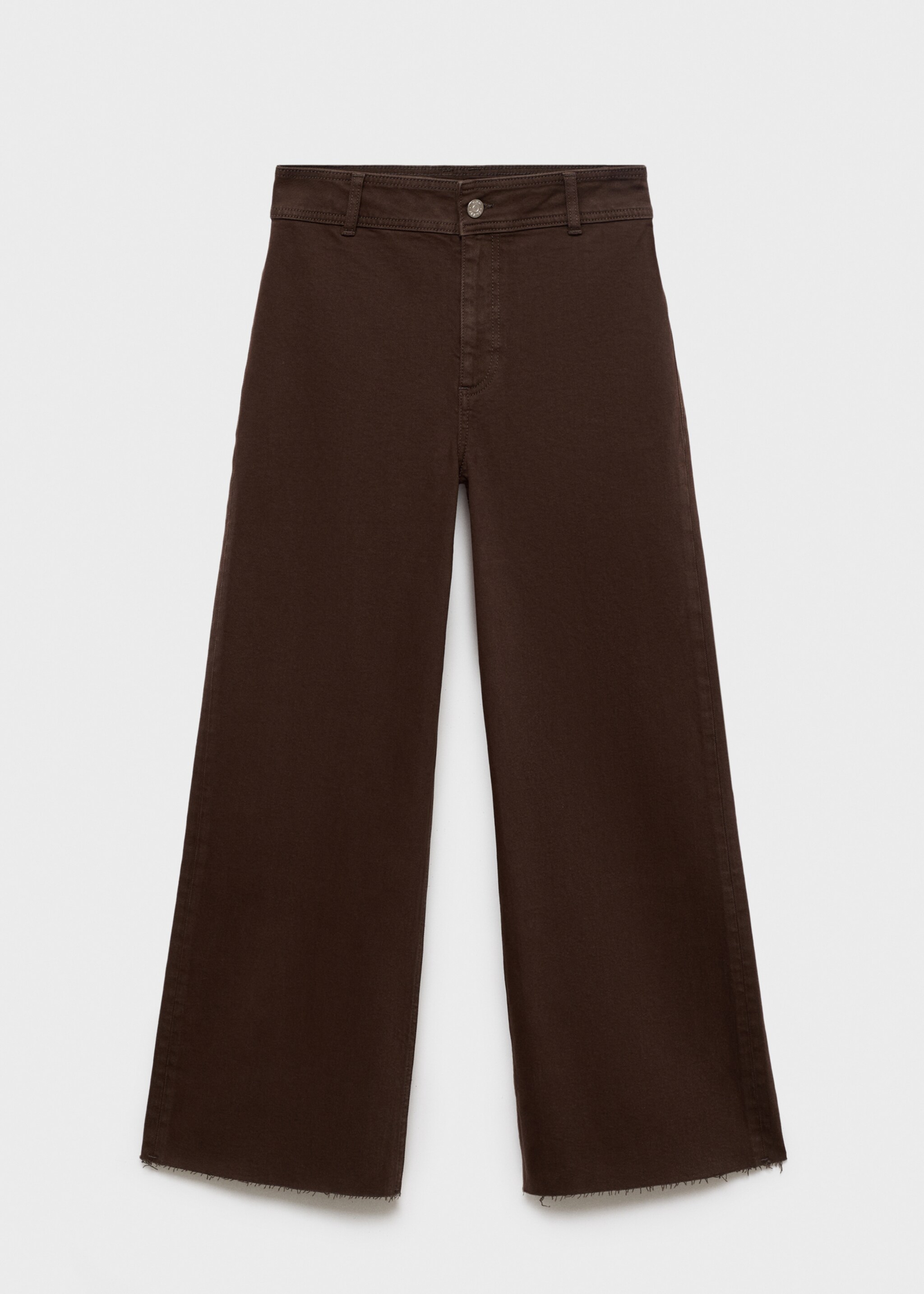 Jean style jupe-culotte Catherin taille haute - Article sans modèle, Chocolat. Ref: 17096349-00.