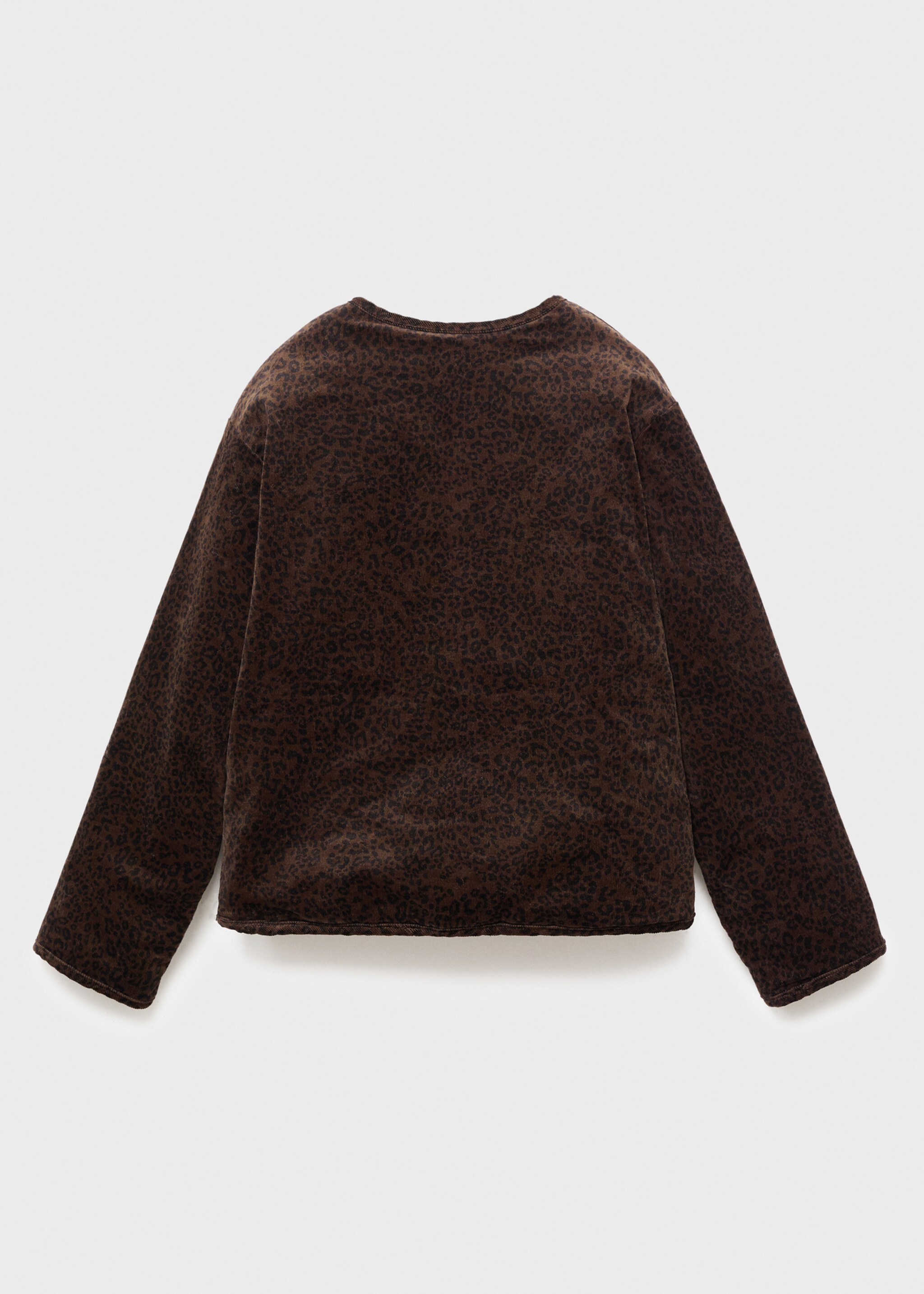 Leopard print bomber jacket - Reverse of the article, Brown. Ref: 17096350-00.
