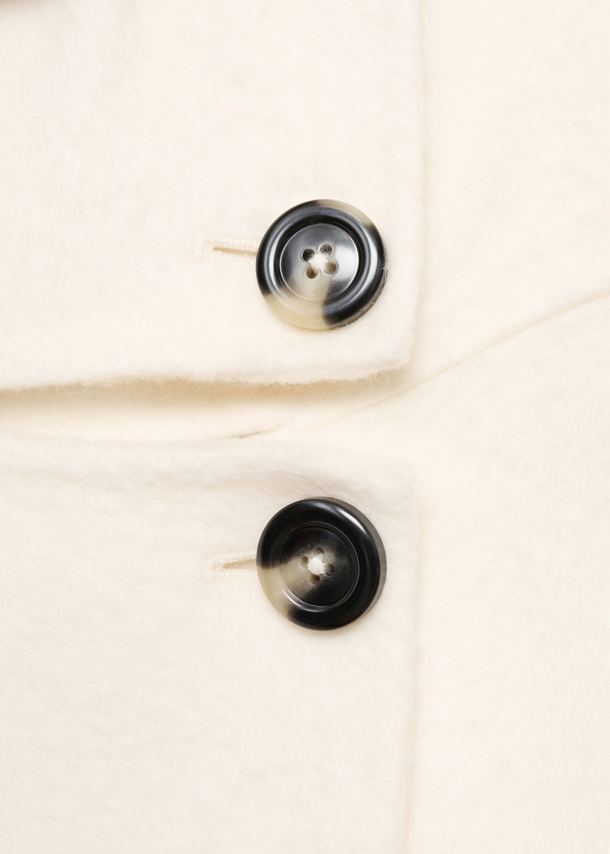 Wool funnel neck coat - Details of the article 8, Off White. Ref: 17096354-00.
