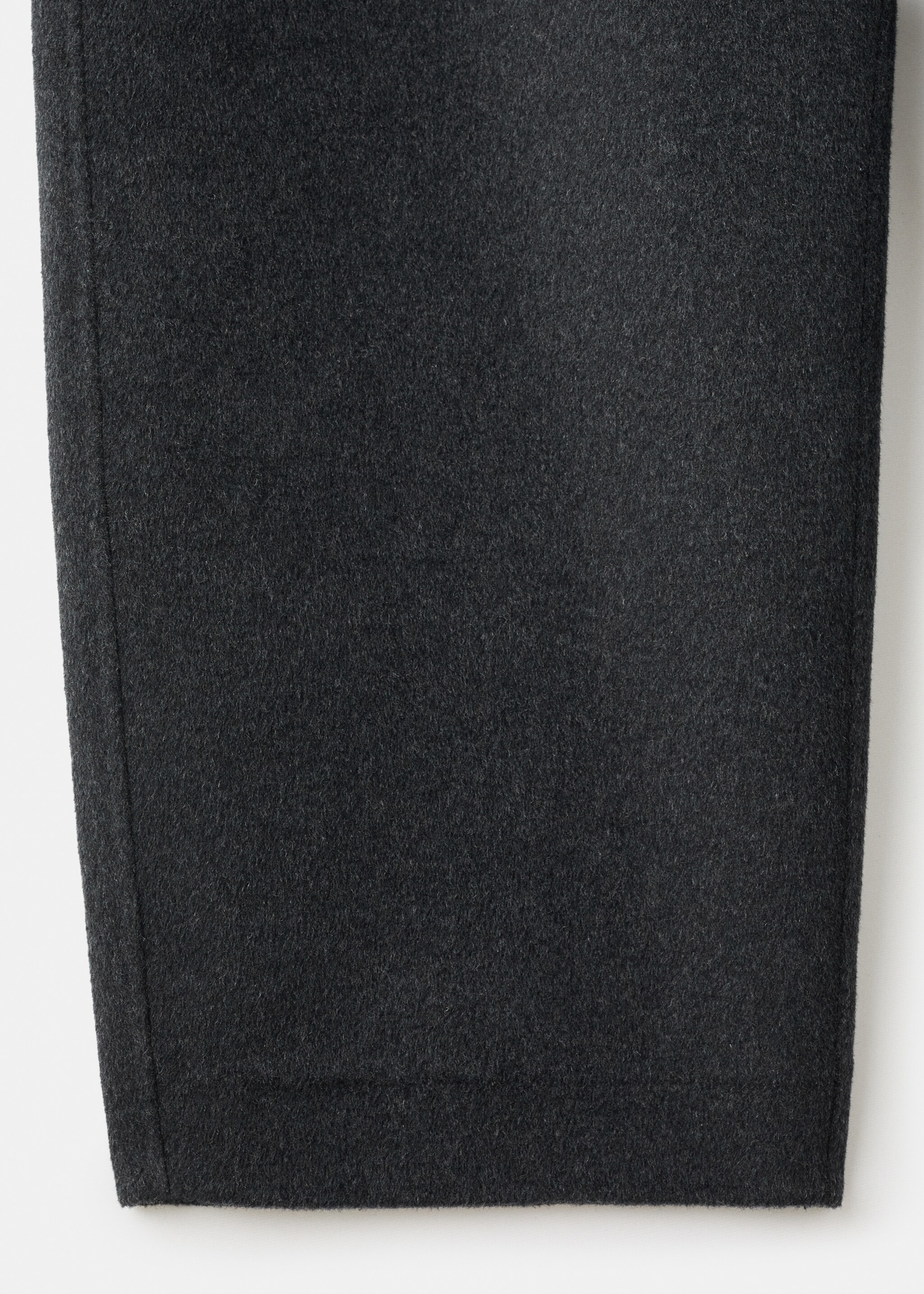 Wool balloon trousers - Details of the article 8, Grey. Ref: 17096355-00.