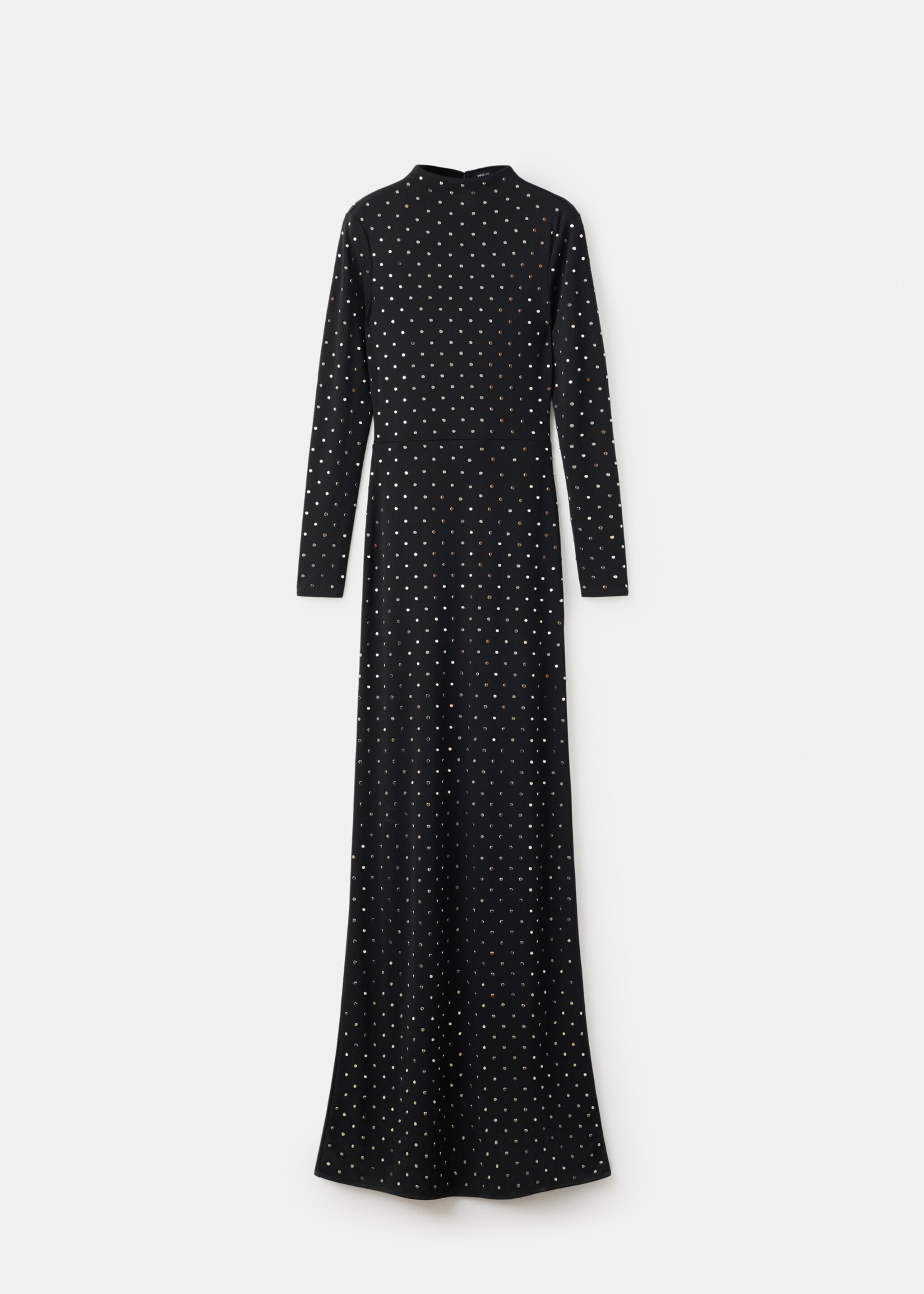 Crystal open-back dress - Article without model, Black. Ref: 17096356-00.