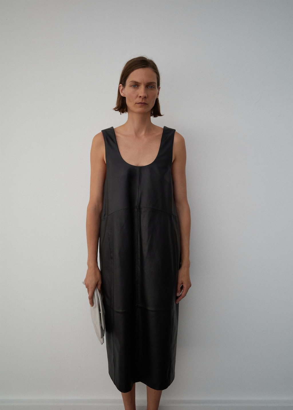 Vestido midi piel