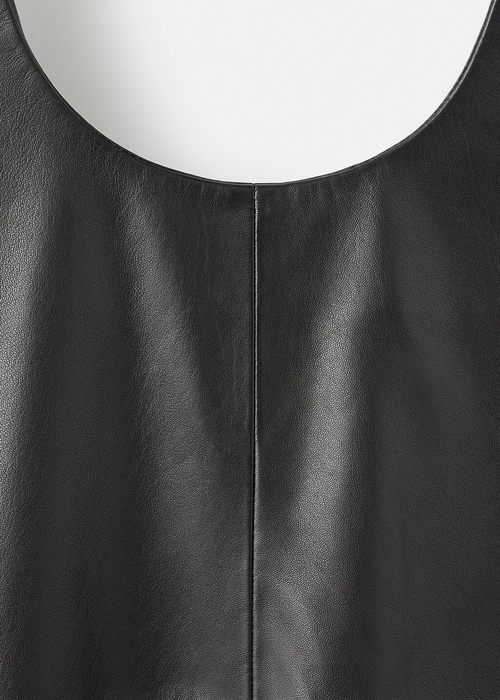 100% leather midi-dress