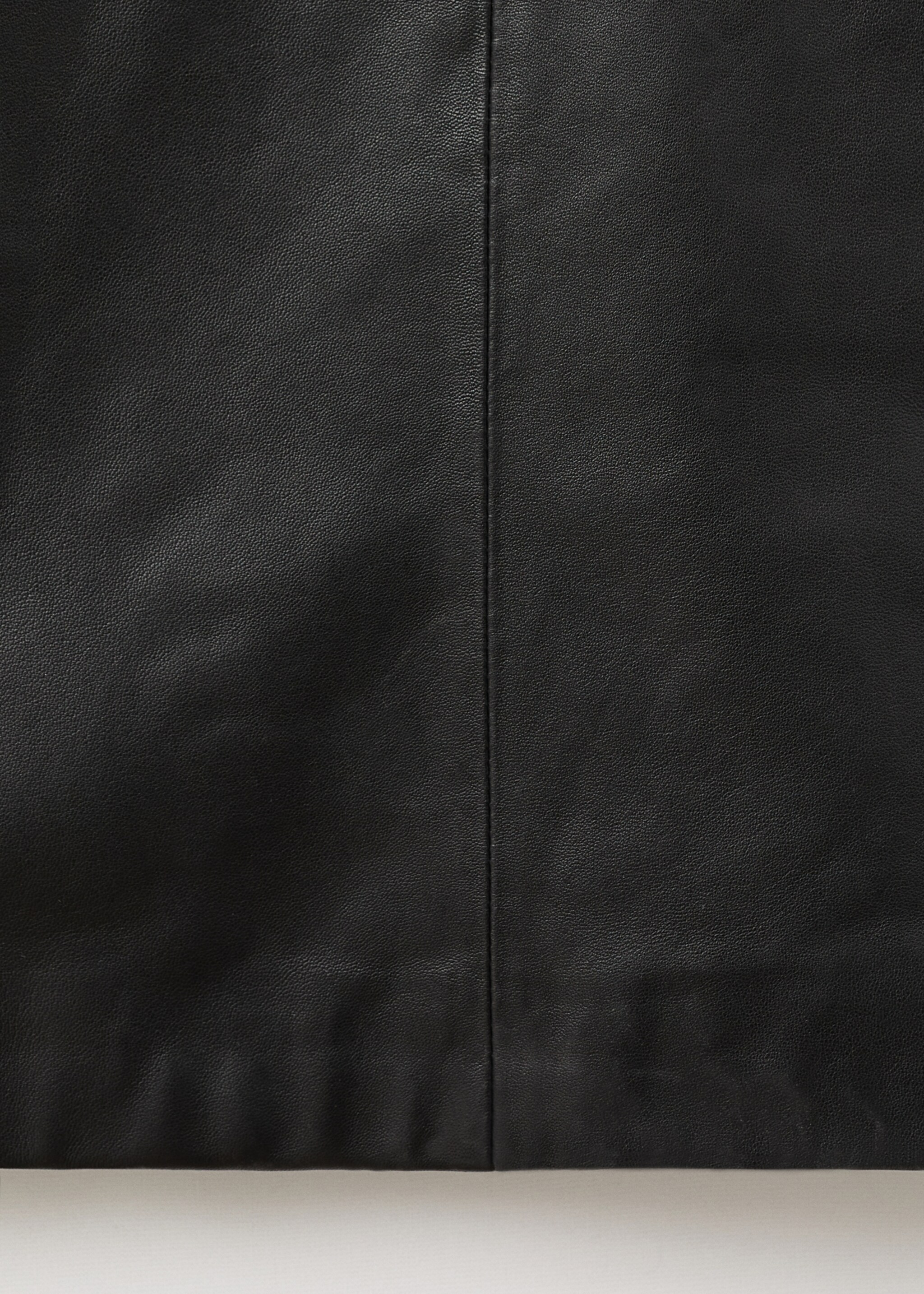 Leather midi-dress - Details of the article 8, Black. Ref: 17096357-00.