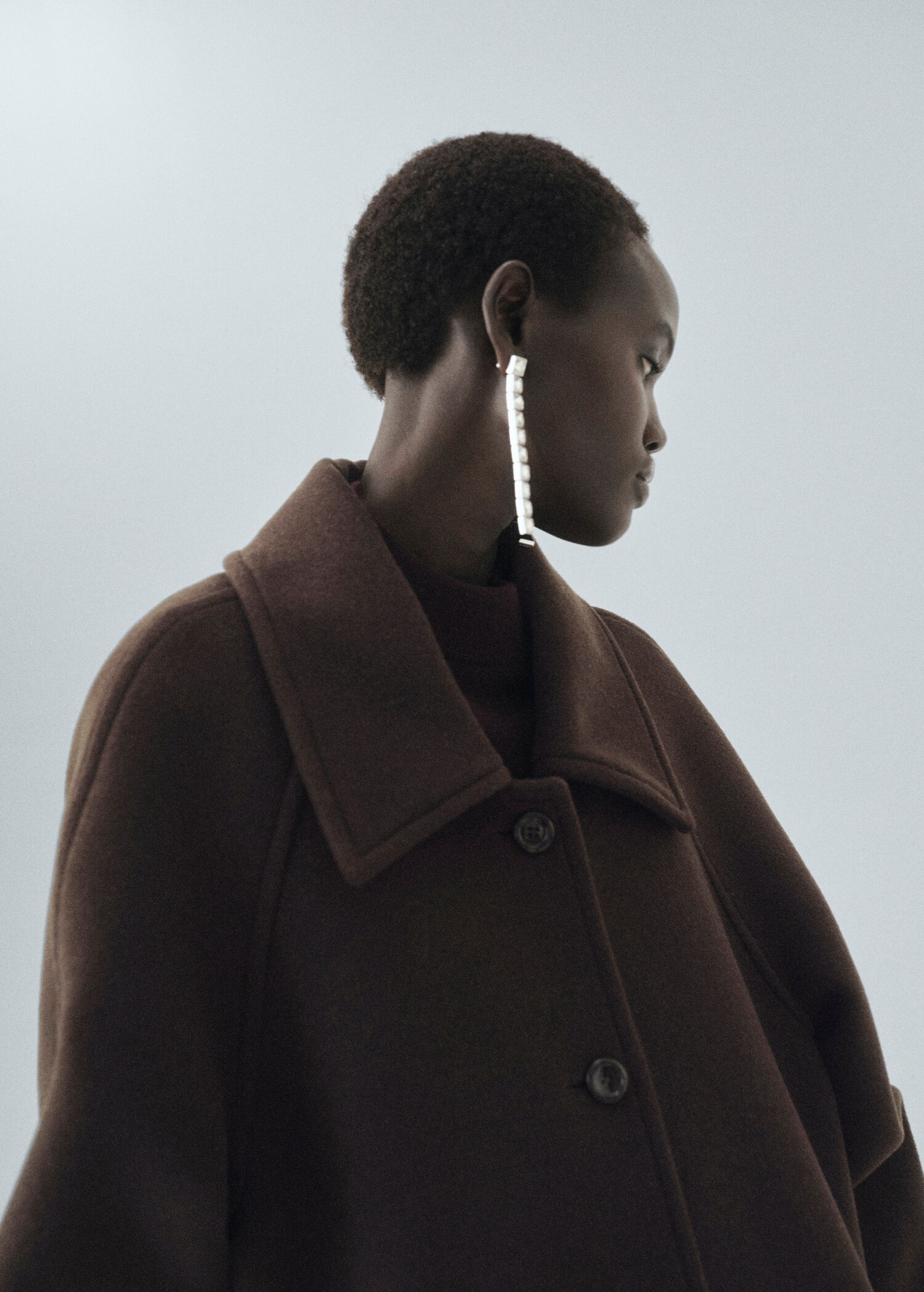Buttoned wool coat - Details of the article 1