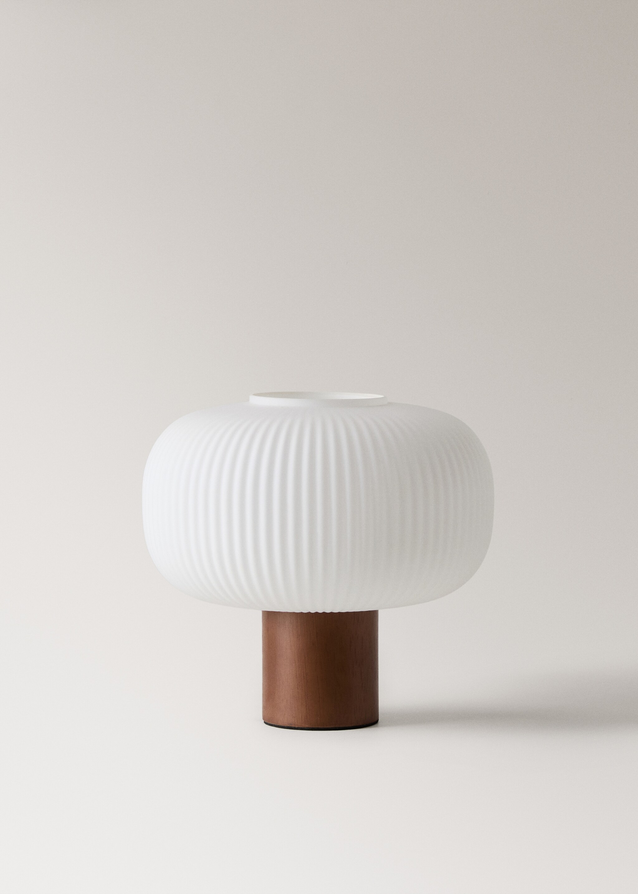 Wood and glass table lamp - Article without model, Brown. Ref: 17096722-00.