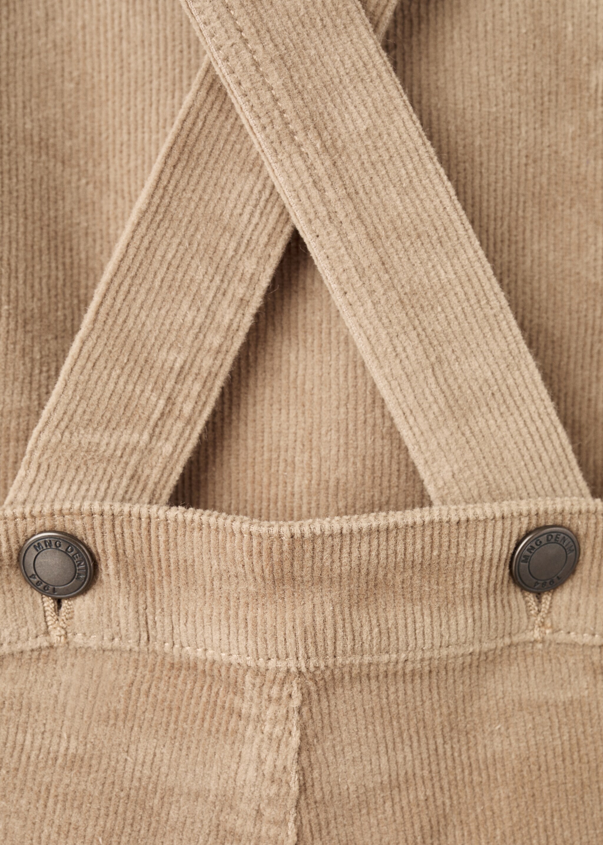 Long corduroy overalls - Details of the article 0, Medium Brown. Ref: 17096724-00.