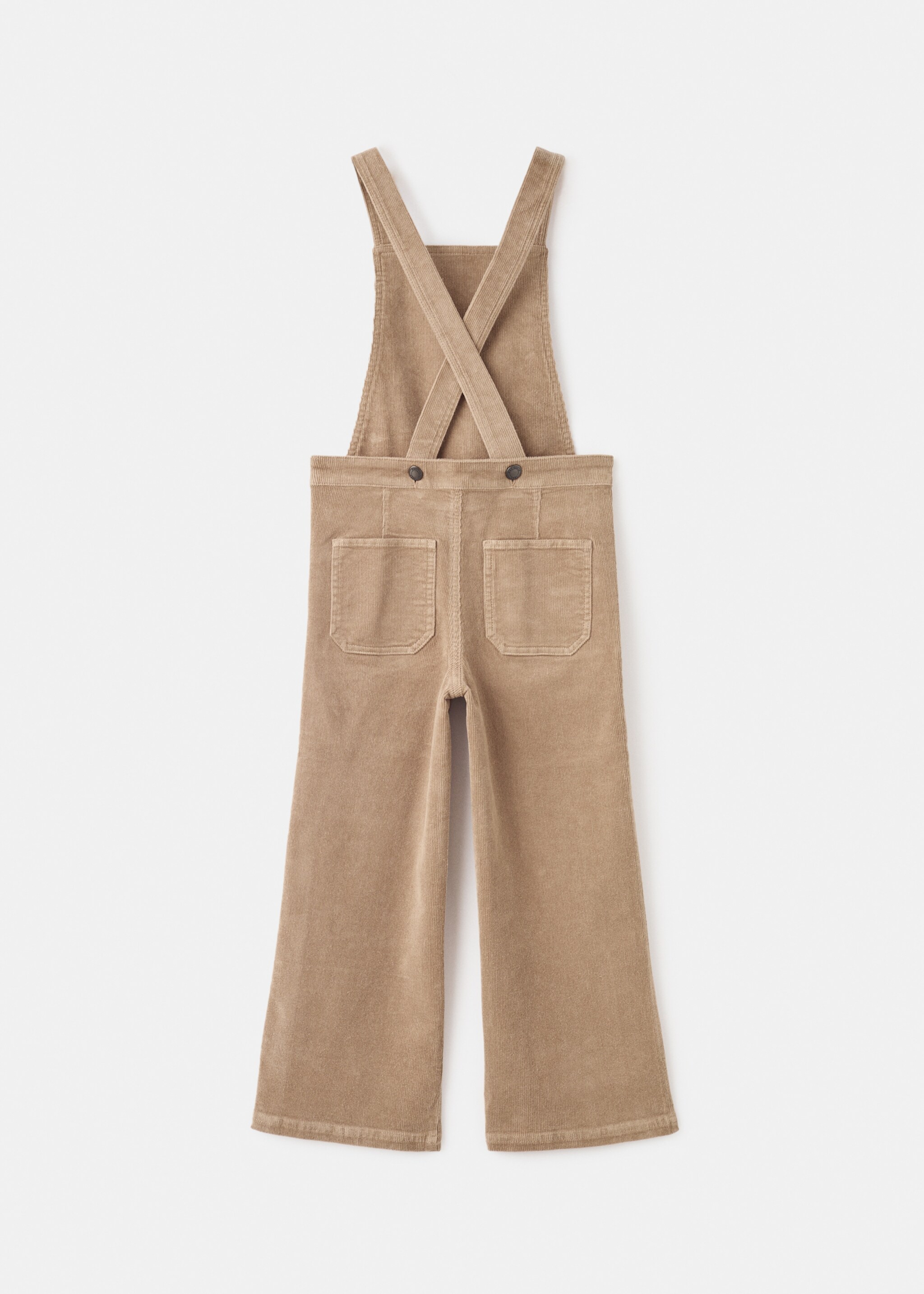 Long corduroy overalls - Reverse of the article, Medium Brown. Ref: 17096724-00.