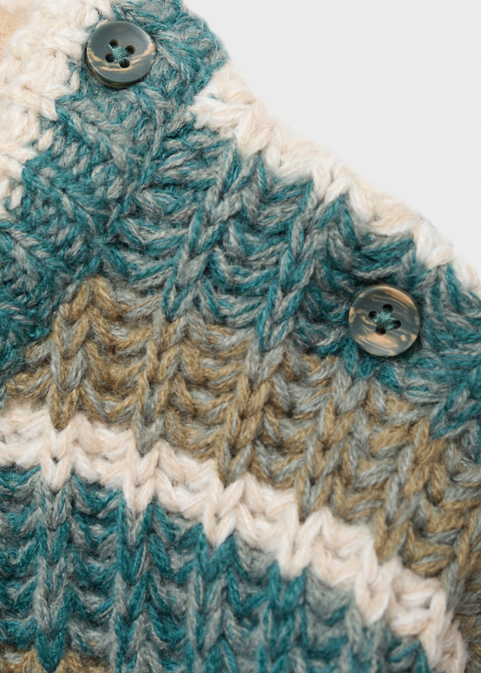 Knit striped sweater - Details of the article 8, Forest Green. Ref: 17096726-00.