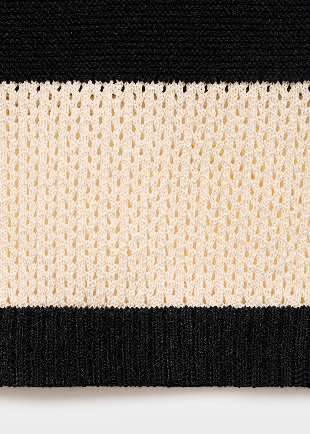 Knitted V-neck top with stripes