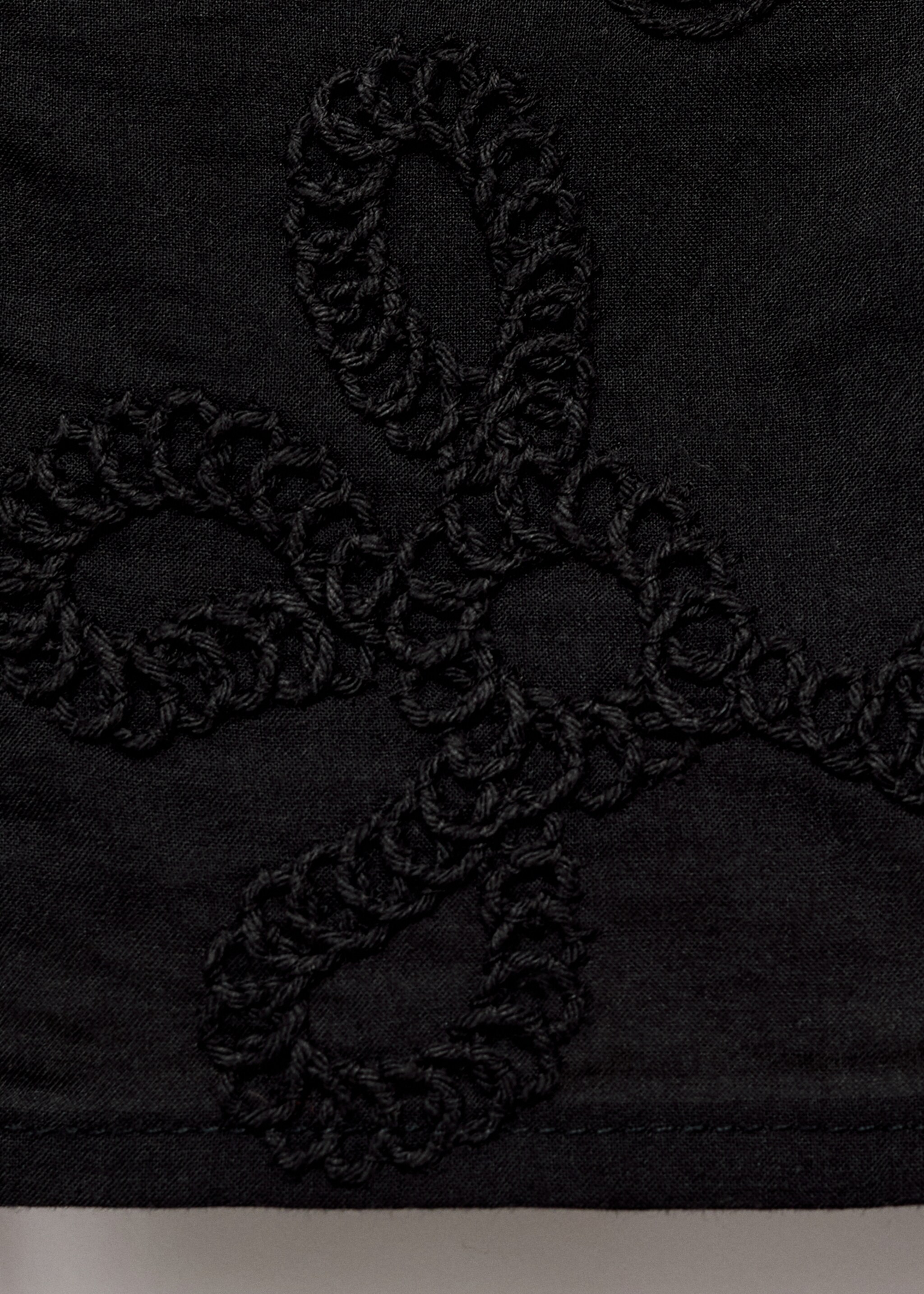 Blouse brodée boutons - Détail de l'article 0, Noir. Ref: 17096729-00.