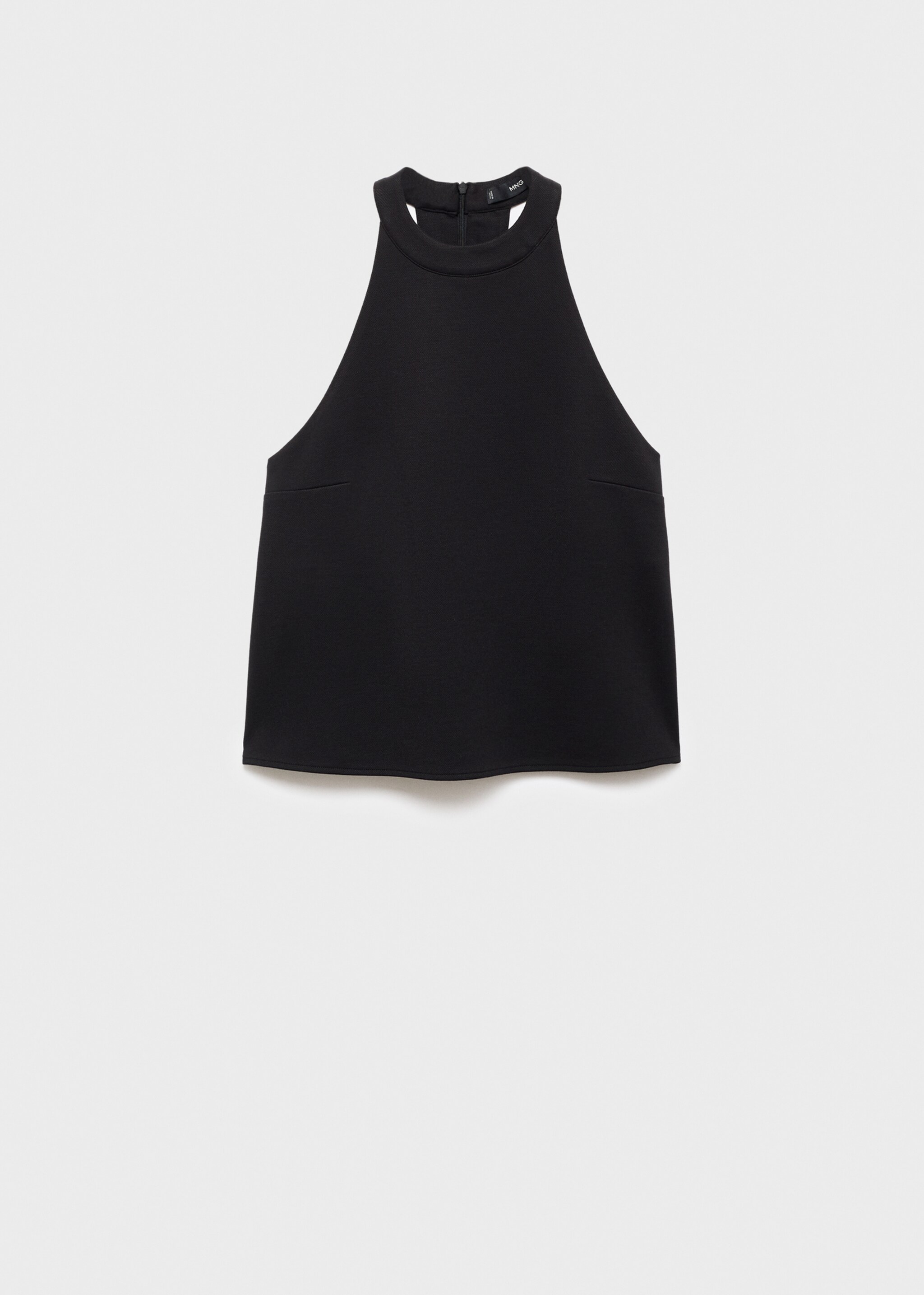 Halter top with low-cut back - Article without model, Black. Ref: 17096730-00.