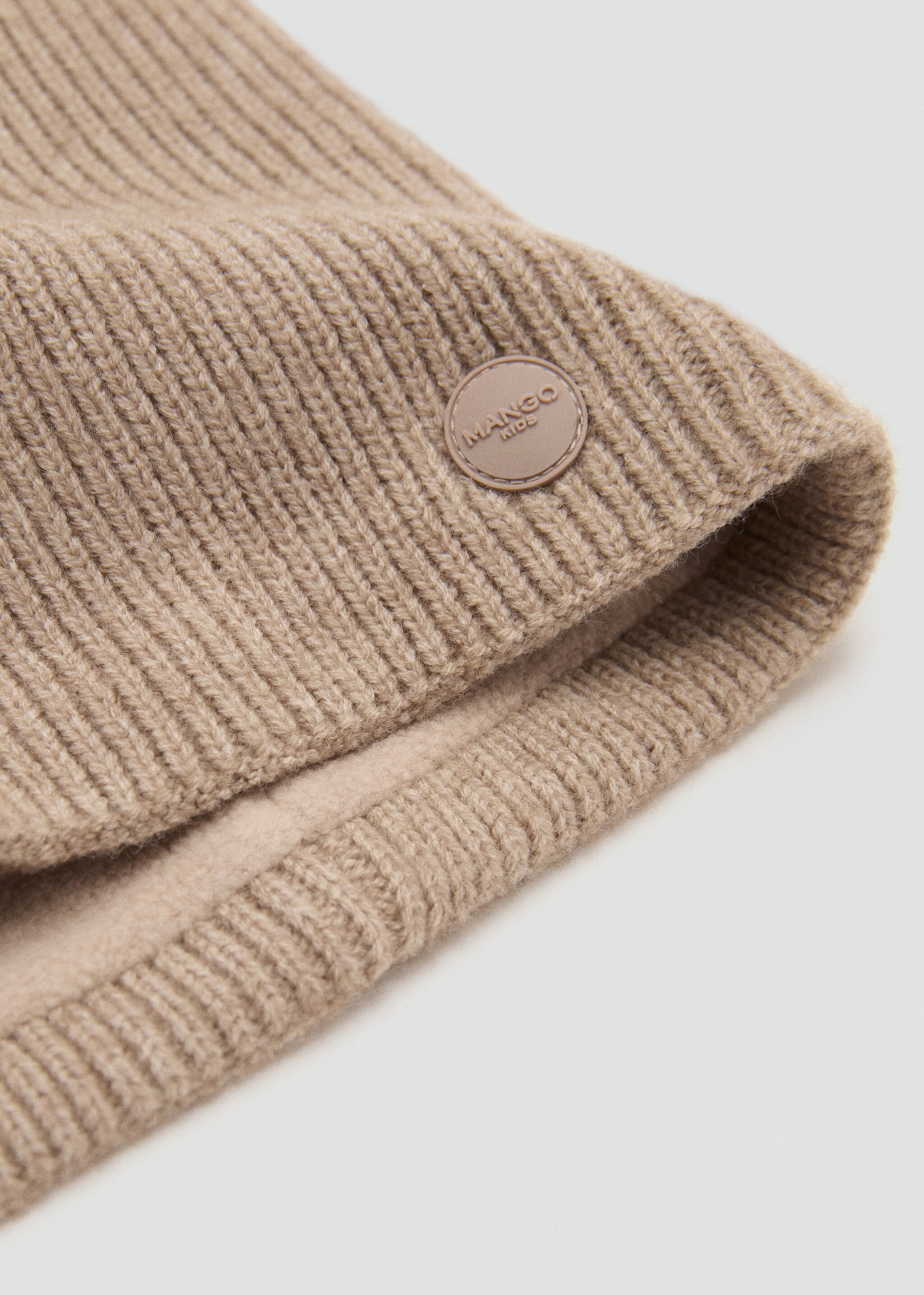 Knit scarf - Medium plane, Sand. Ref: 17096733-00.